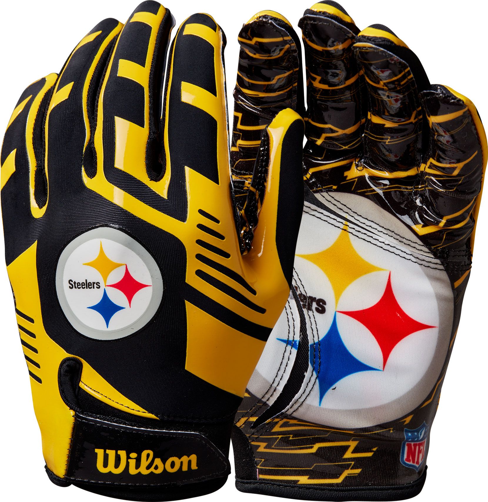 Wilson Pittsburgh Steelers Stretch Fit Gloves