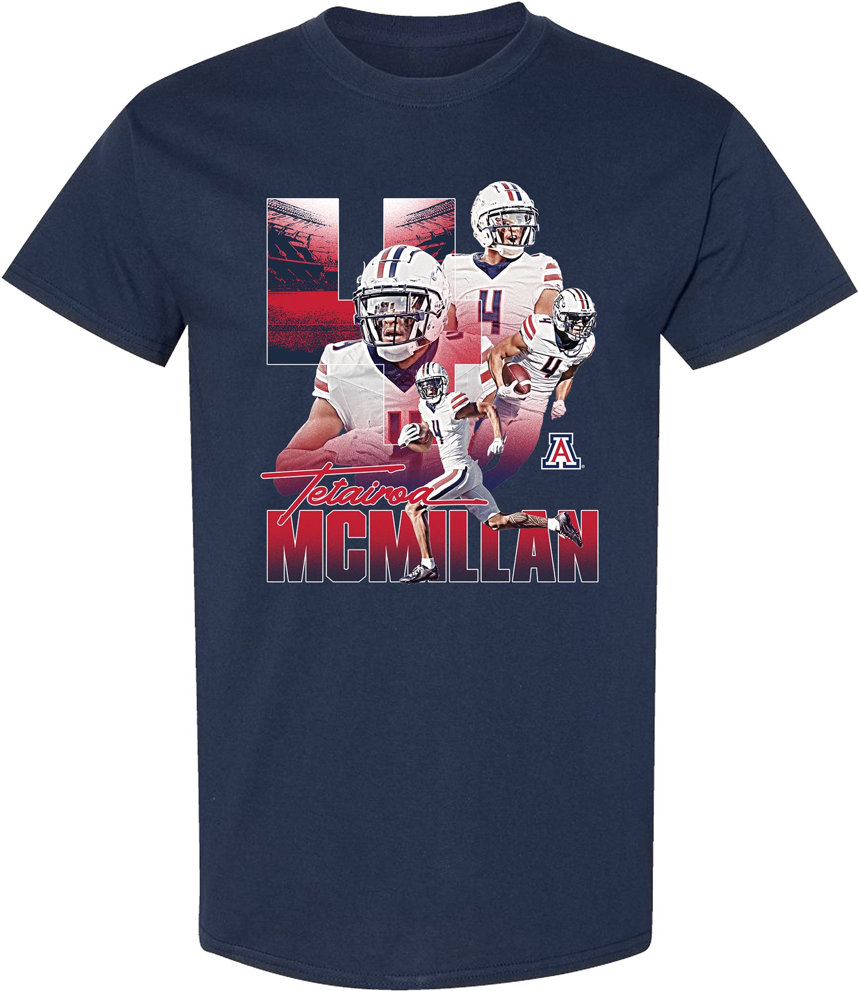 Athlete's Thread Men's Arizona Wildcats Tetairoa McMillan Navy T-Shirt