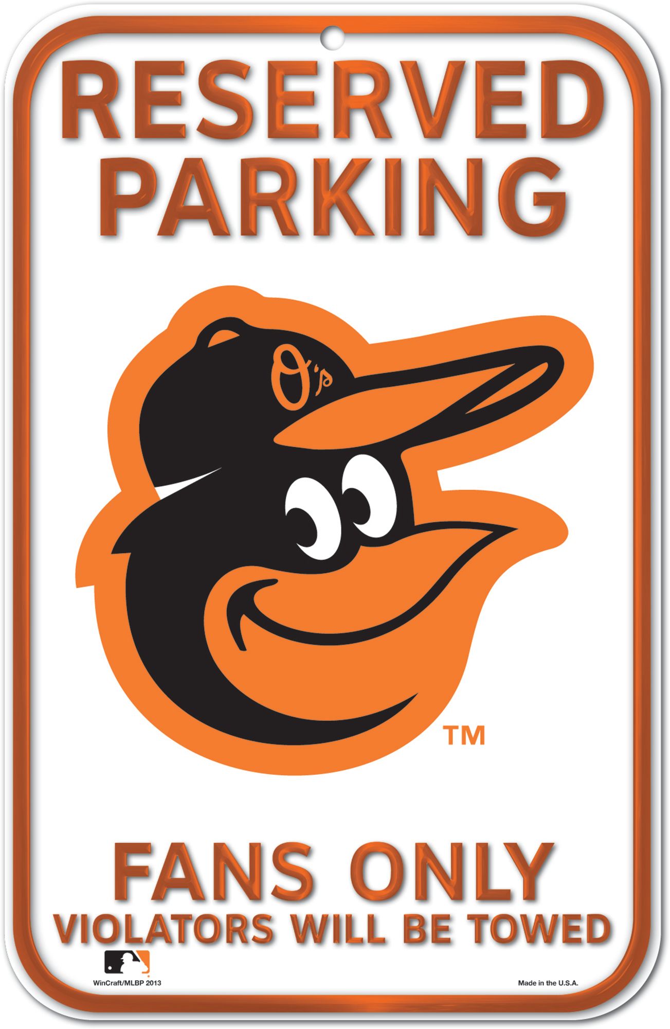 WinCraft Baltimore Orioles Reserved Parking 11"x17" Wood Sign