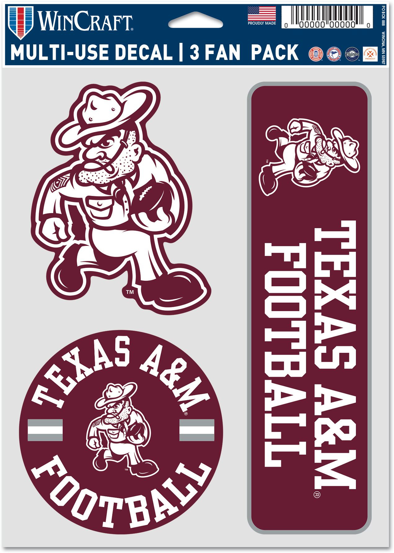 Wincraft Texas A&M Aggies 3-Pack Decal