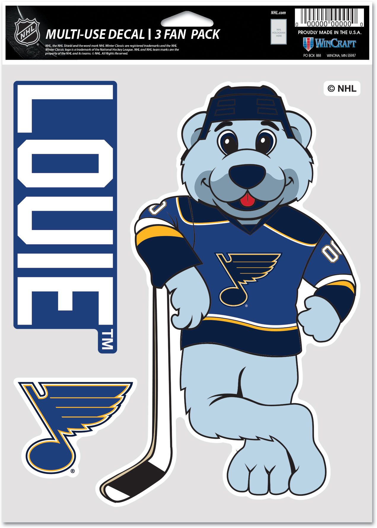WinCraft St. Louis Blues 3-Pack Decal