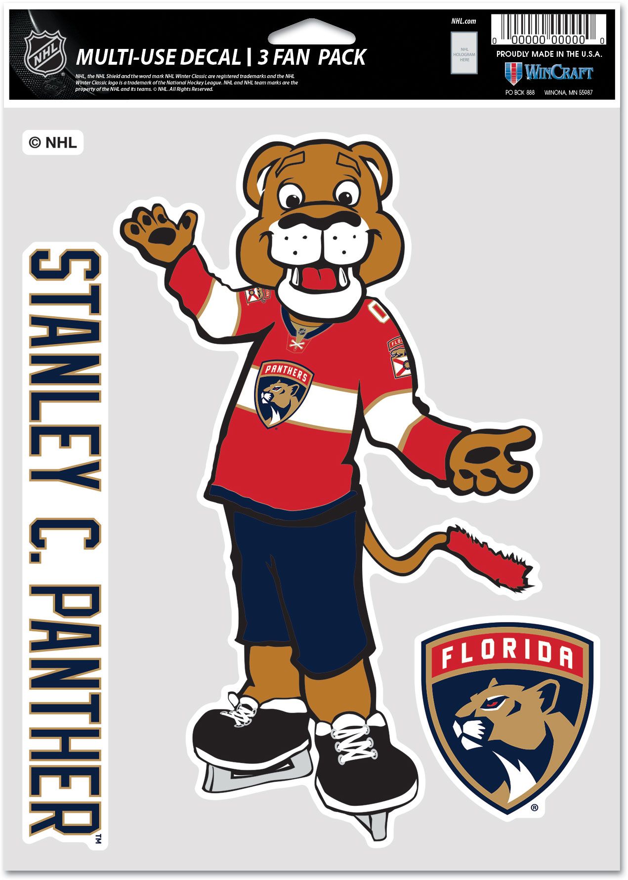 WinCraft Florida Panthers 3-Pack Decal