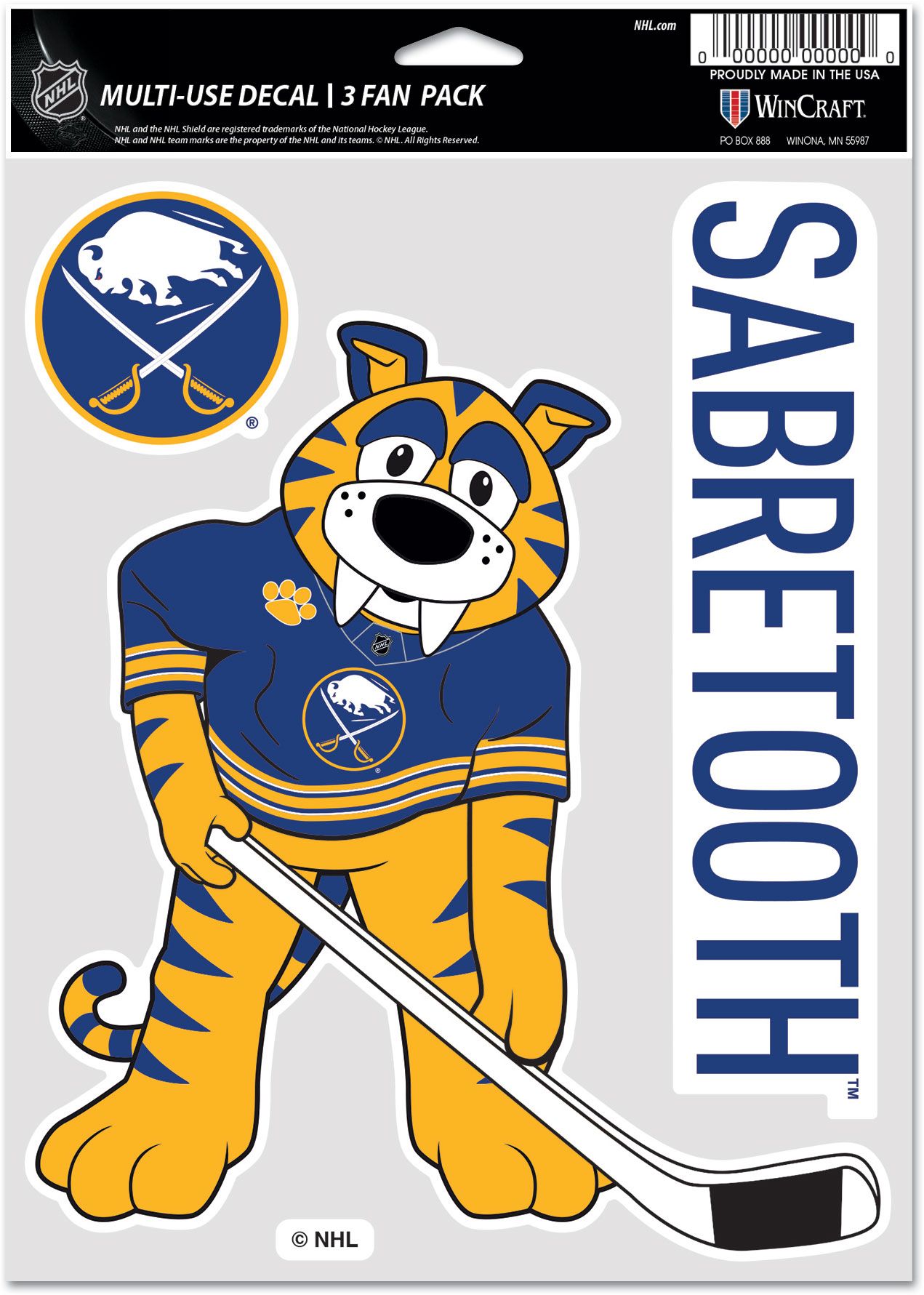 WinCraft Buffalo Sabres 3-Pack Decal