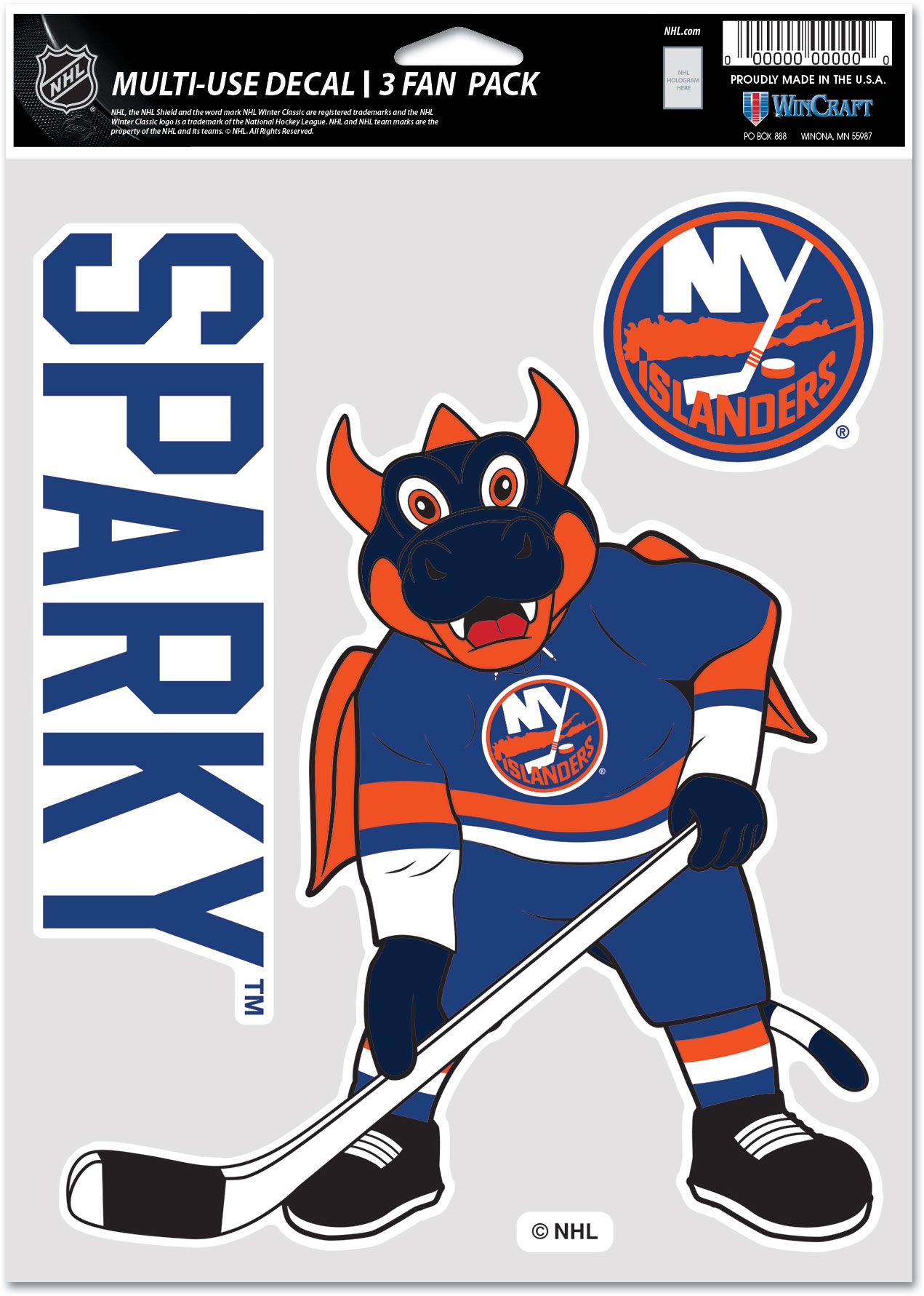 WinCraft New York Islanders 3-Pack Decal