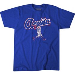 BreakingT Men's Atlanta Braves Ronald Acuña Jr. Royal Swing T-Shirt