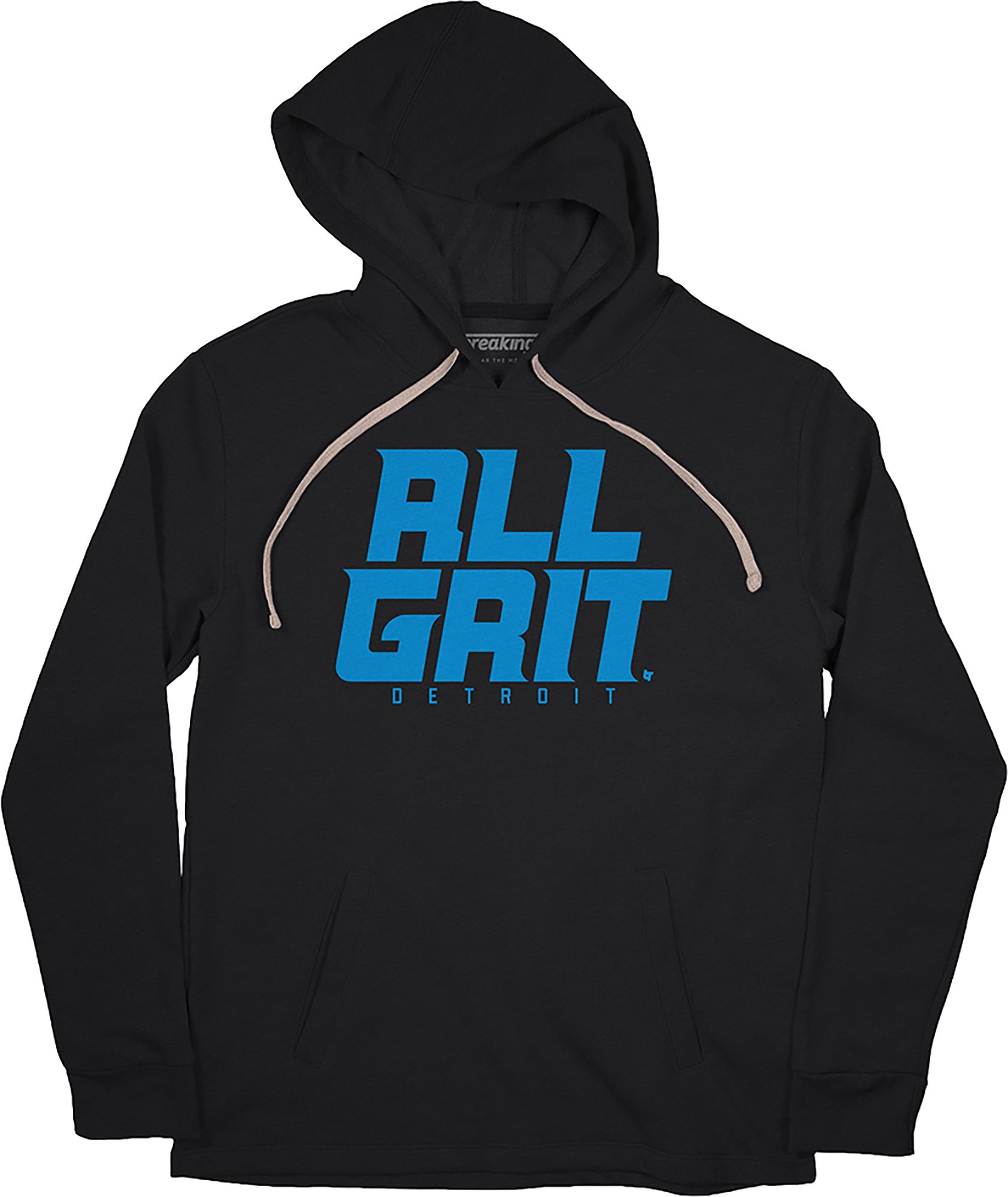 BreakingT Men's Detroit Lions All Grit Pullover Hoodie