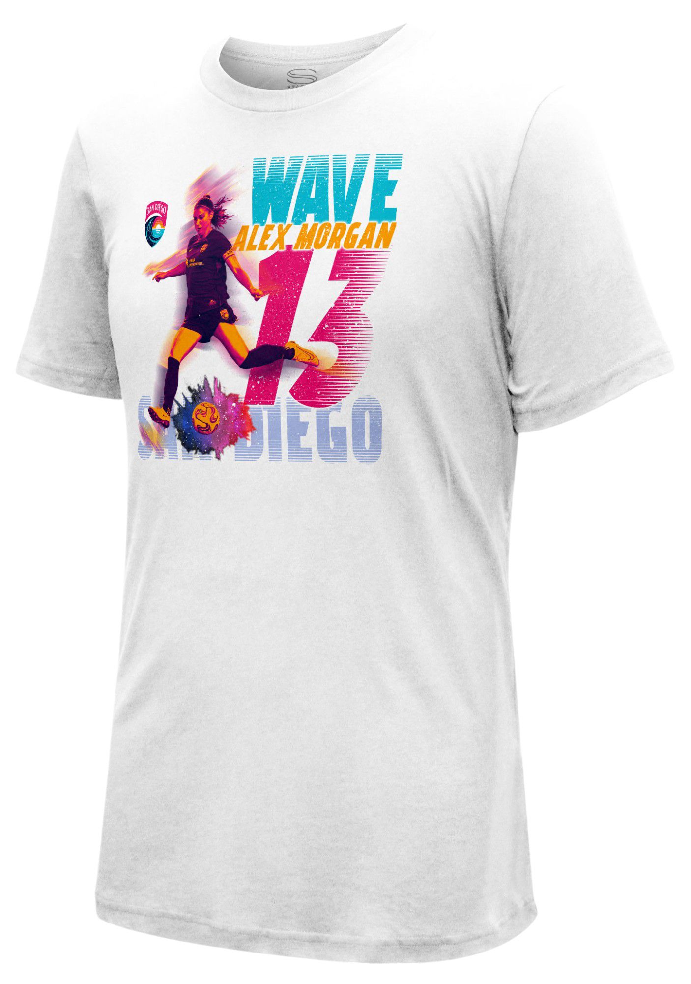 Stadium Essentials Adult San Diego Wave FC Alex Morgan #13 White T-Shirt