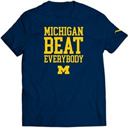Michigan Beat Everybody Adult Michigan Wolverines Navy T-Shirt