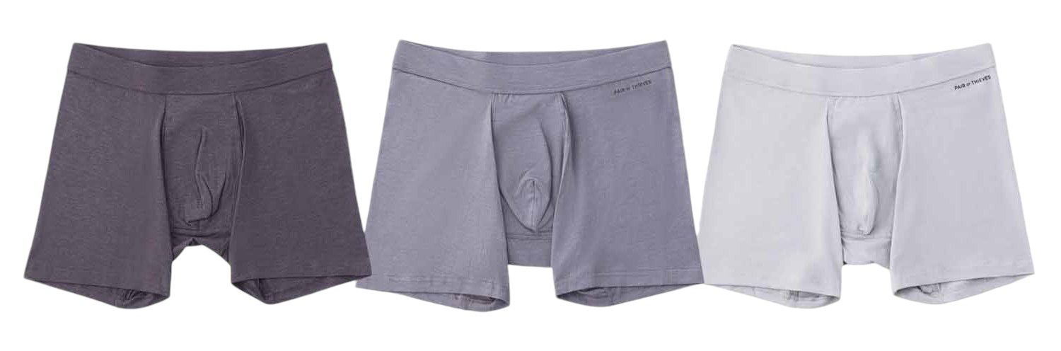 Pair of Thieves Men's Quick Dry Cotton Boxer Briefs – 3 Pack