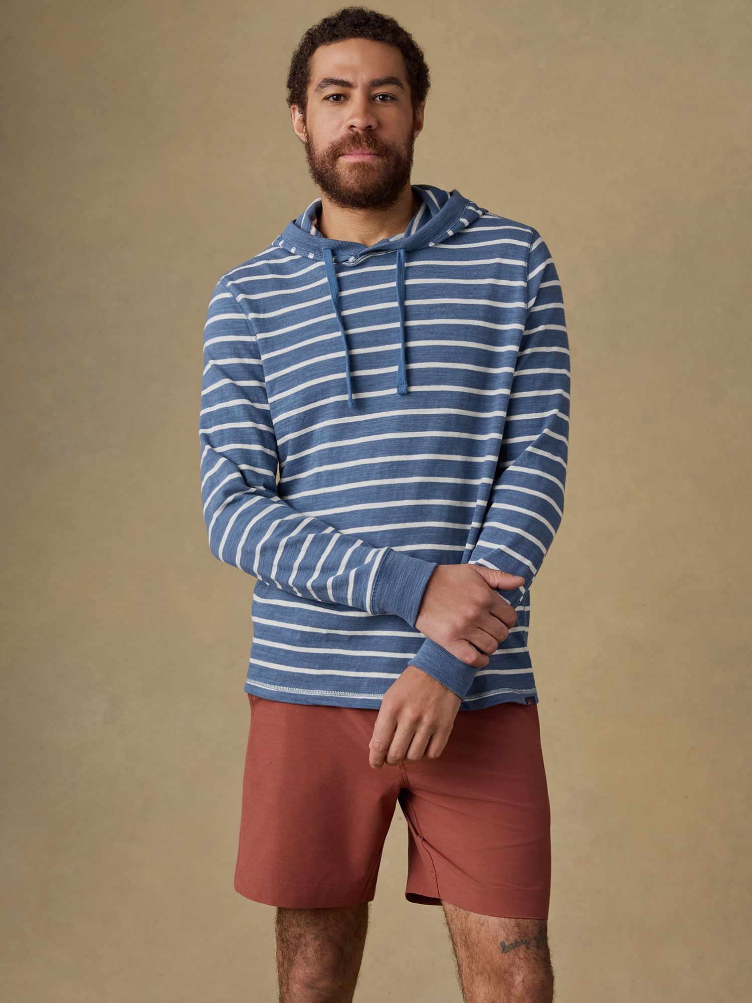 Faherty Men's Sunwashed Slub Hoodie