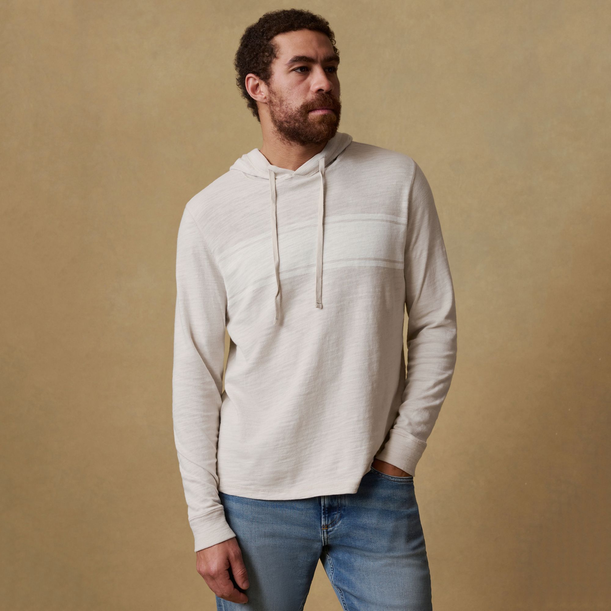 Faherty Men's Sunwashed Slub Hoodie