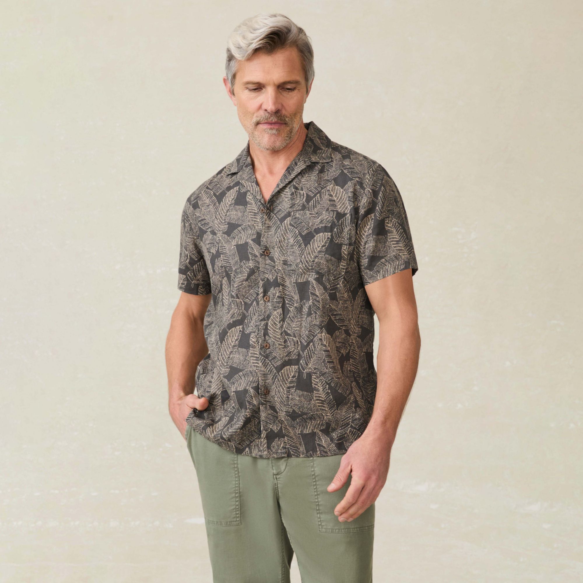 Faherty Men's Breeze Camp Short Sleeve Shirt