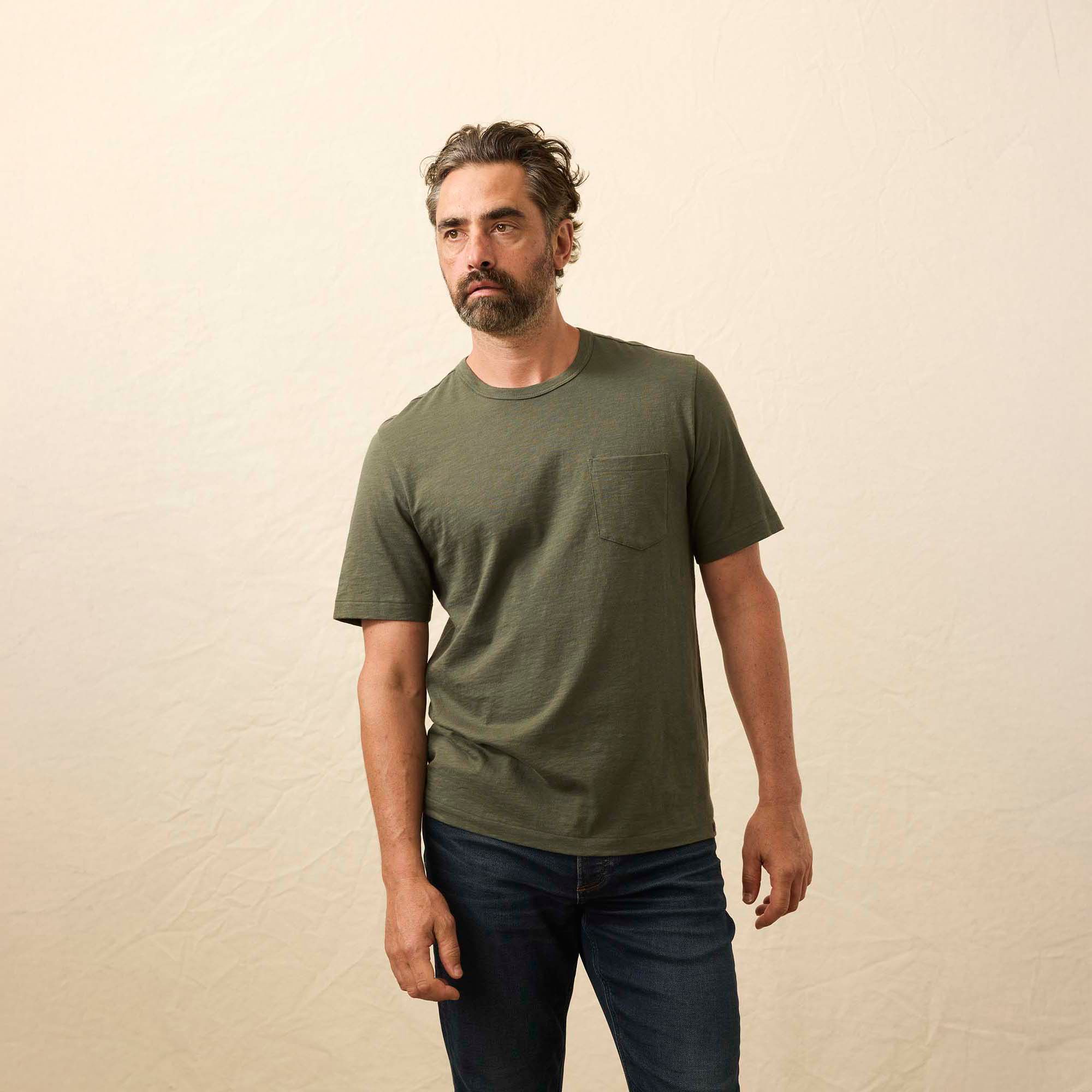 Faherty Men's Sunwashed Pocket Short Sleeve T-Shirt