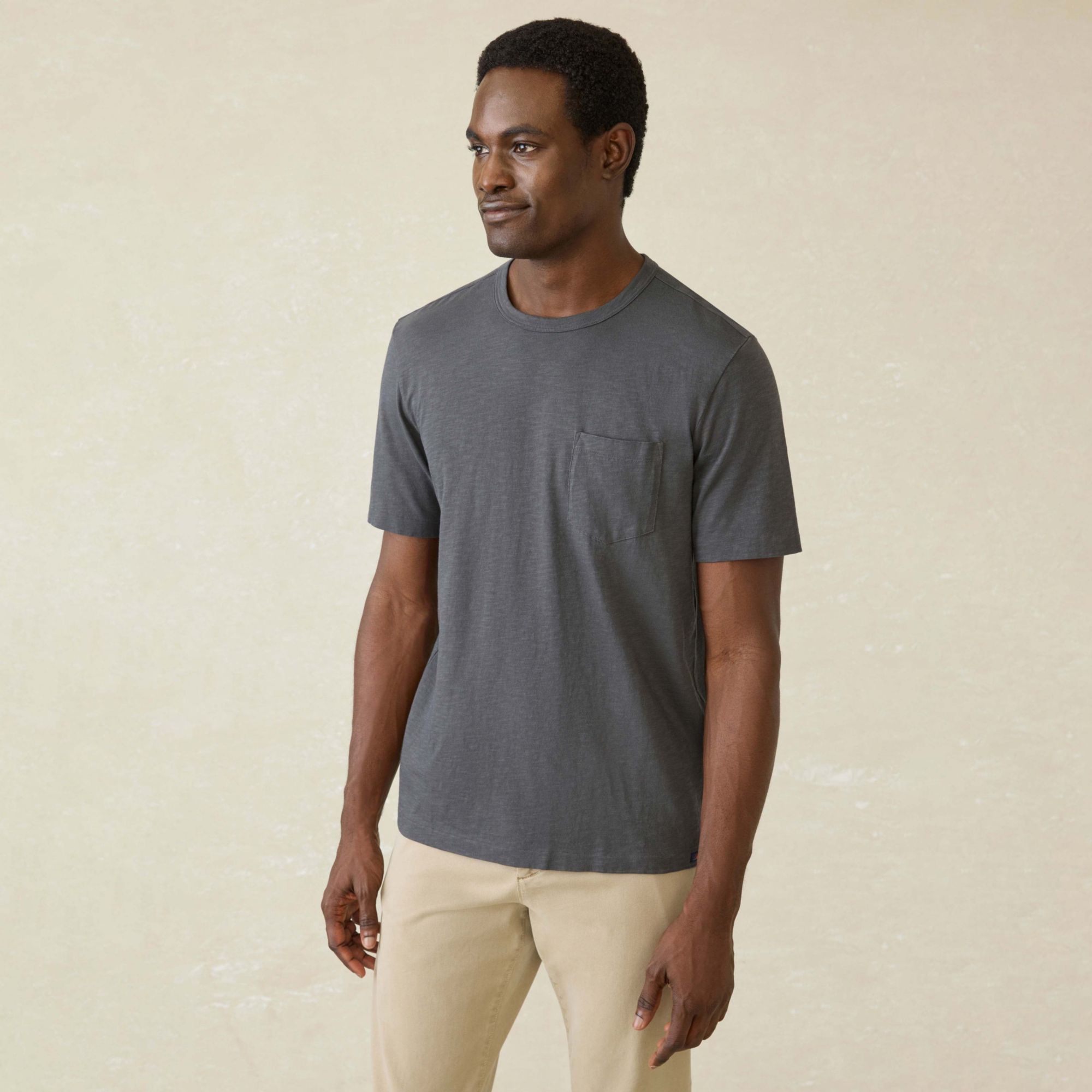 Faherty Men's Sunwashed Pocket Short Sleeve T-Shirt