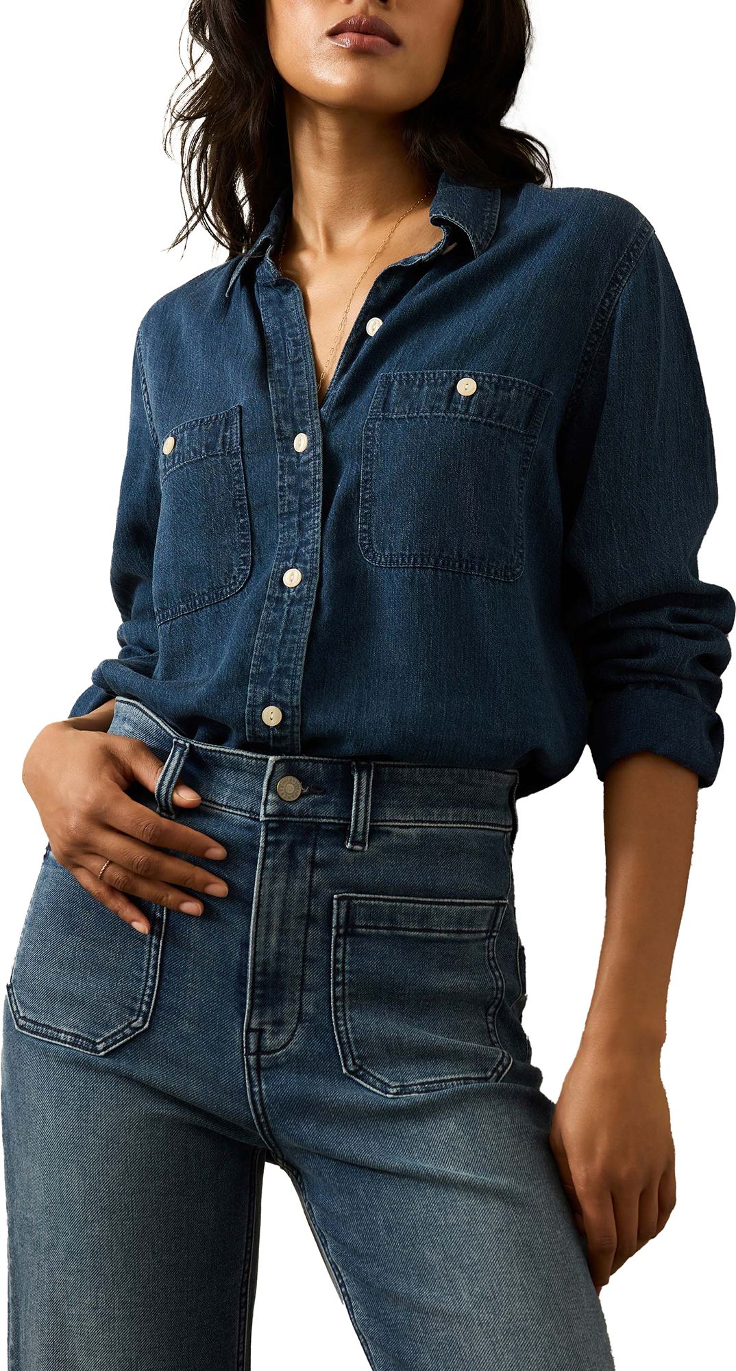 Faherty Women's Tried &amp; True Chambray Shirt