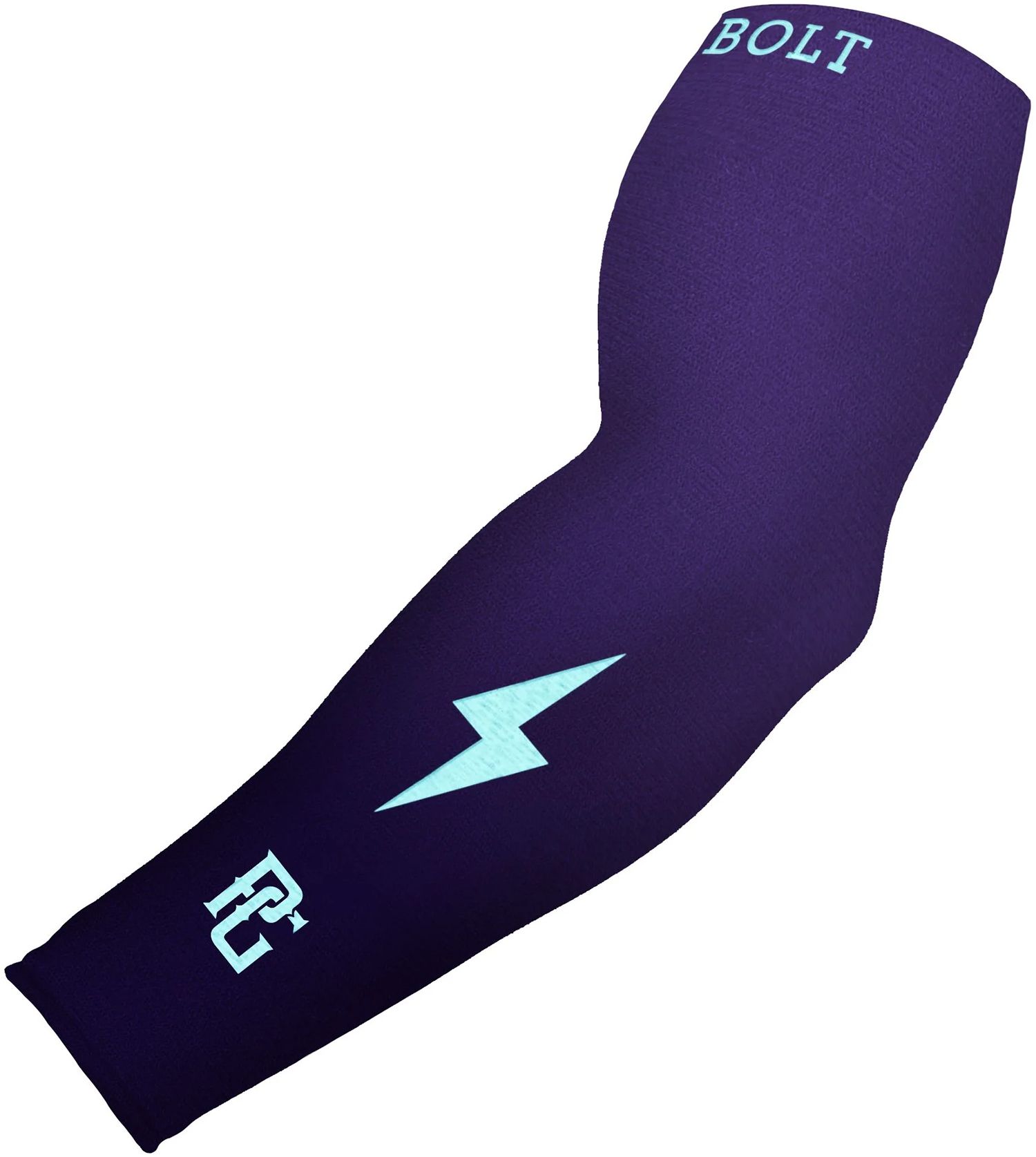 BRUCE BOLT Graduated Compression Premium Batter's Arm Sleeve Black/Purple thumbnail