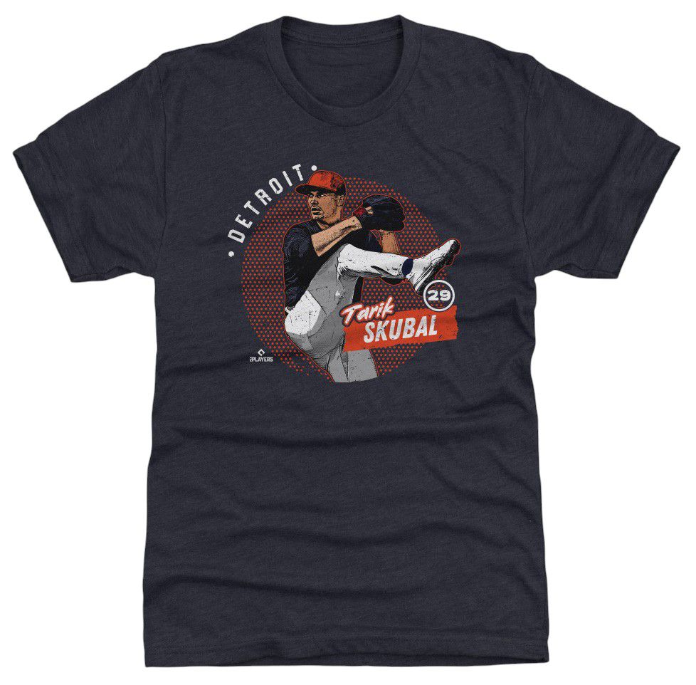 500 LEVEL Adult Detroit Navy Tarik Skubal Dots T-Shirt