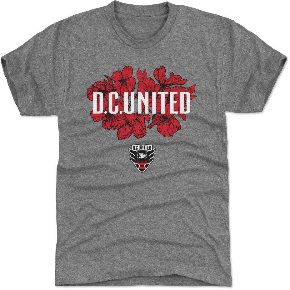 500 Level Adult D.C. United Plant Burst Grey T-Shirt