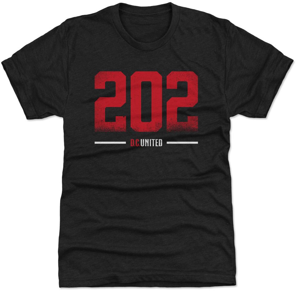 500 Level Adult D.C. United Area Code Black T-Shirt