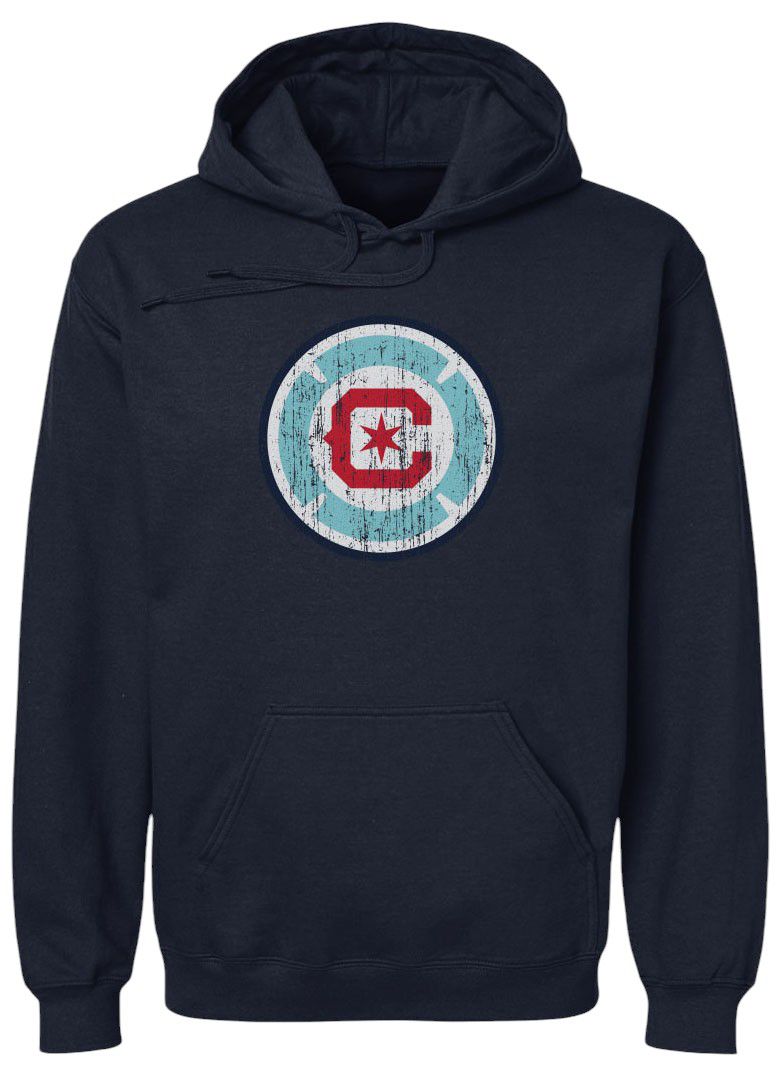 500 Level Men's Chicago Fire Navy Logo Pullover Hoodie