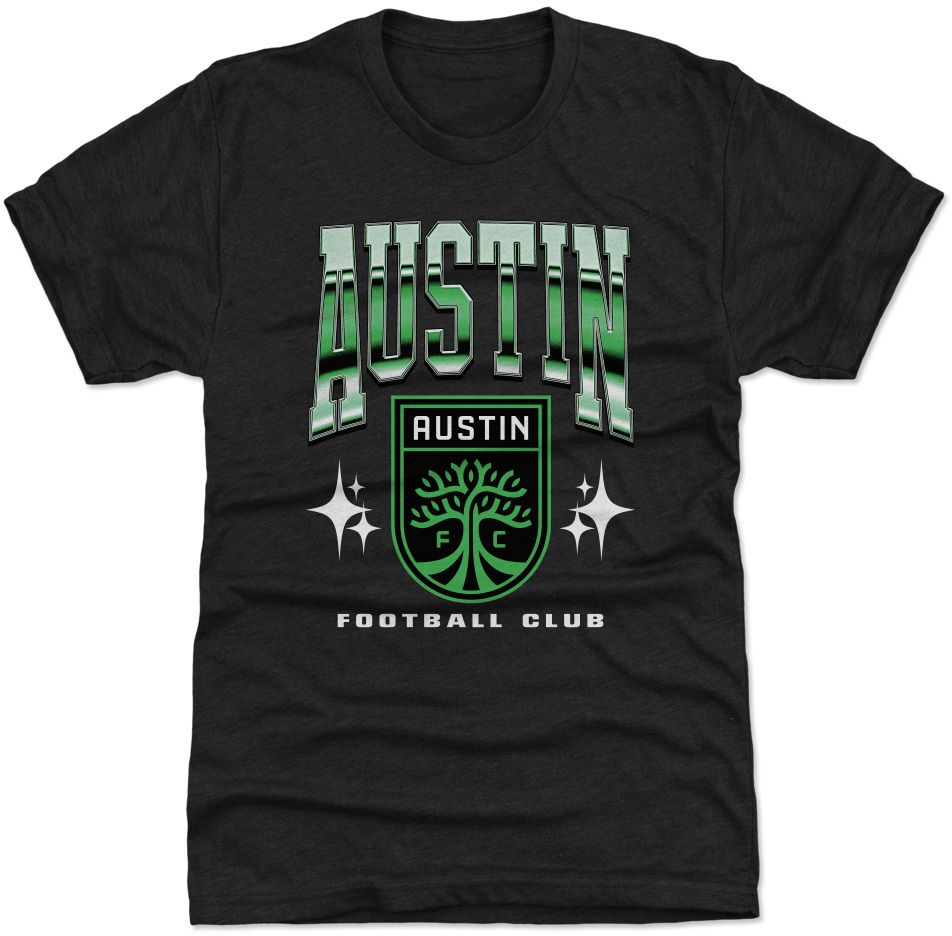 500 Level Adult Austin FC Bootleg Black T-Shirt