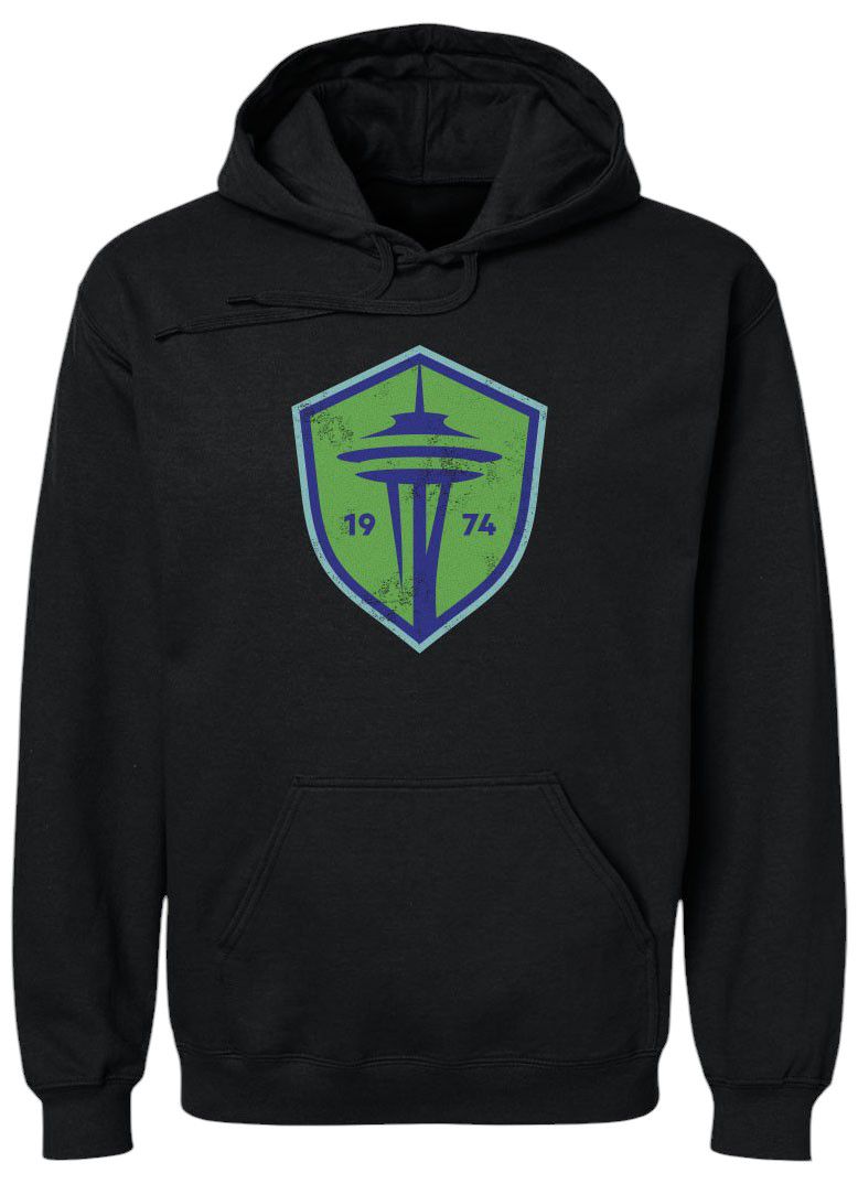 500 LEVEL Men's Seattle Sounders Black Logo Hoodie