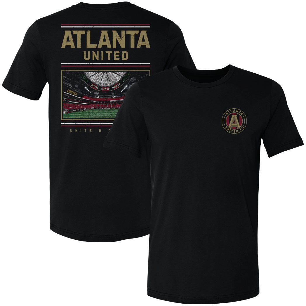500 Level Adult Atlanta United Back Image Black T-Shirt