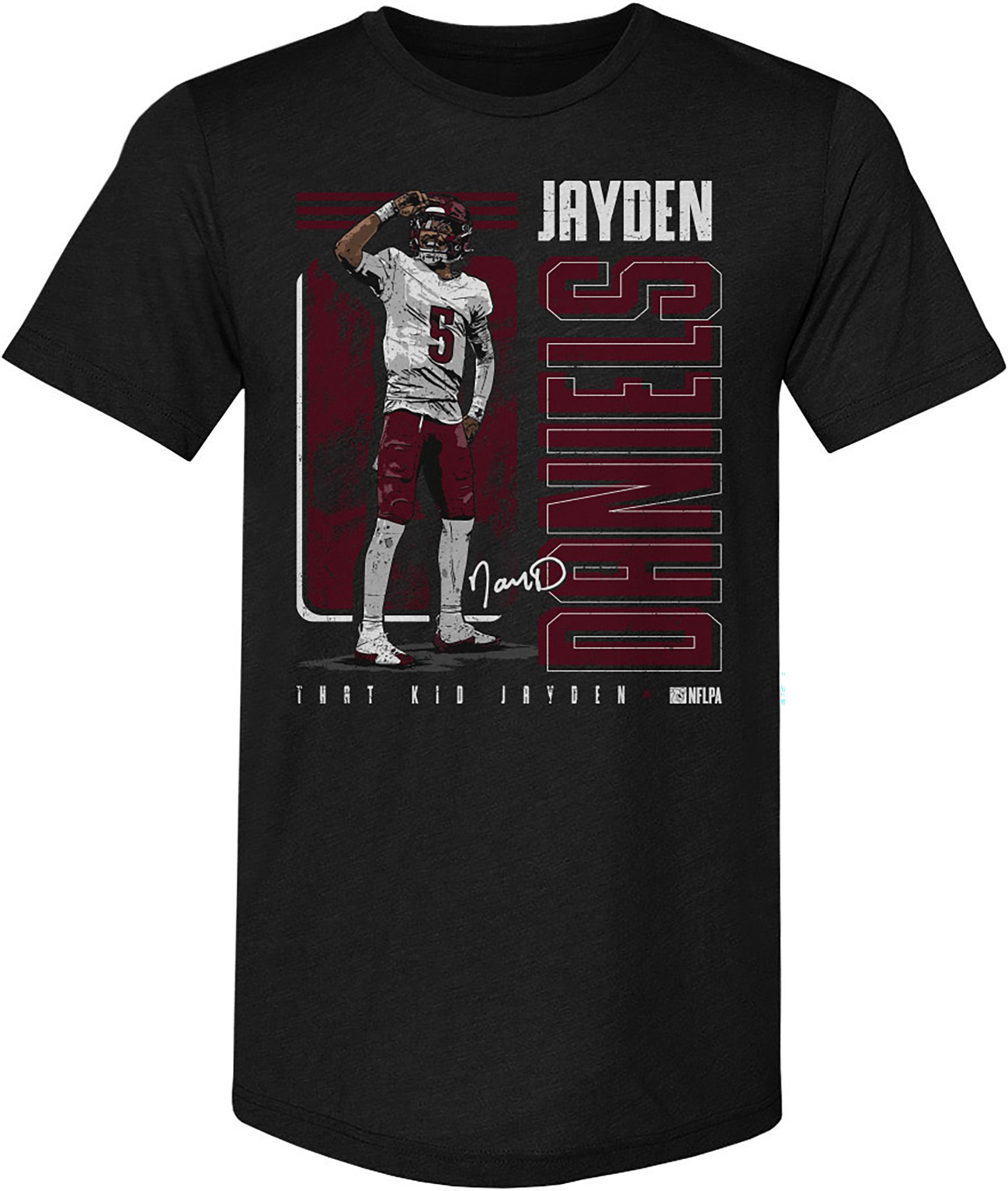 500 LEVEL Men's Washington Commanders Jayden Daniels Salute T-Shirt