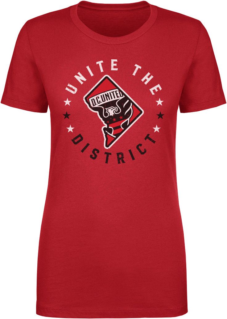 500 Level Women's D.C. United District Map Red T-Shirt