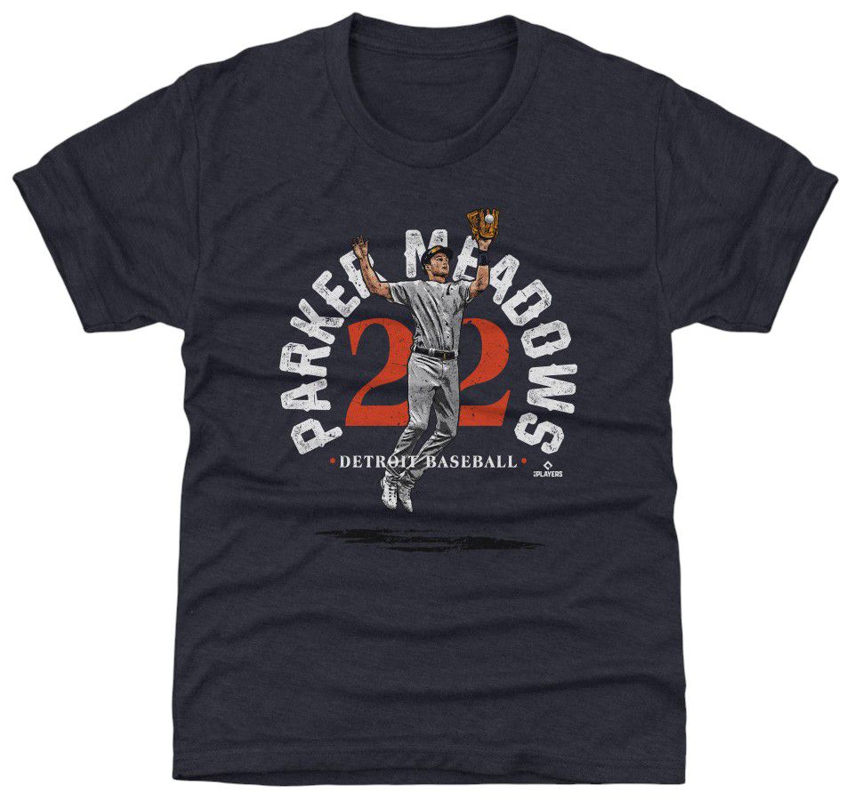 500 LEVEL Youth Detroit Navy Parker Meadows Leap T-Shirt