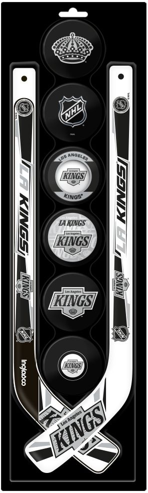 Inglasco Inc. Los Angeles Kings Puck And Stick Set 6 Pack