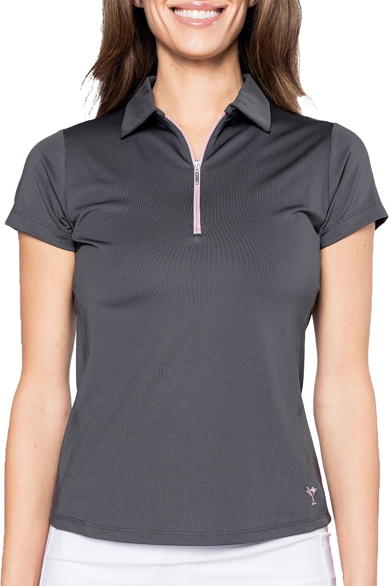 Golftini Women's Zip Stretch Golf Polo