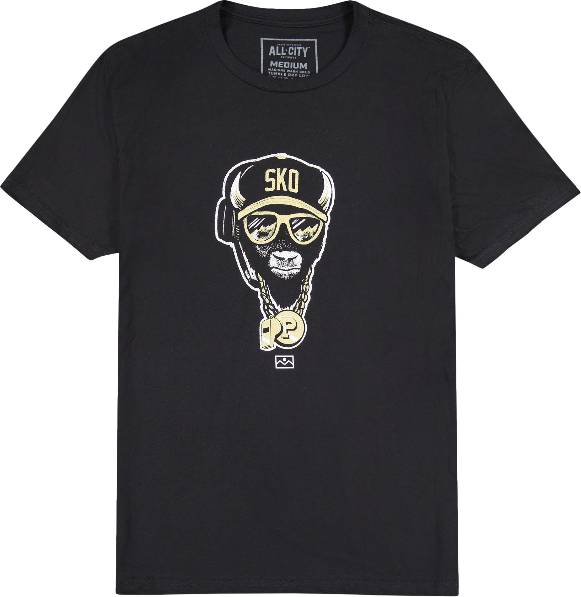 ALLCITY Adult Denver Sko Time Black T-Shirt