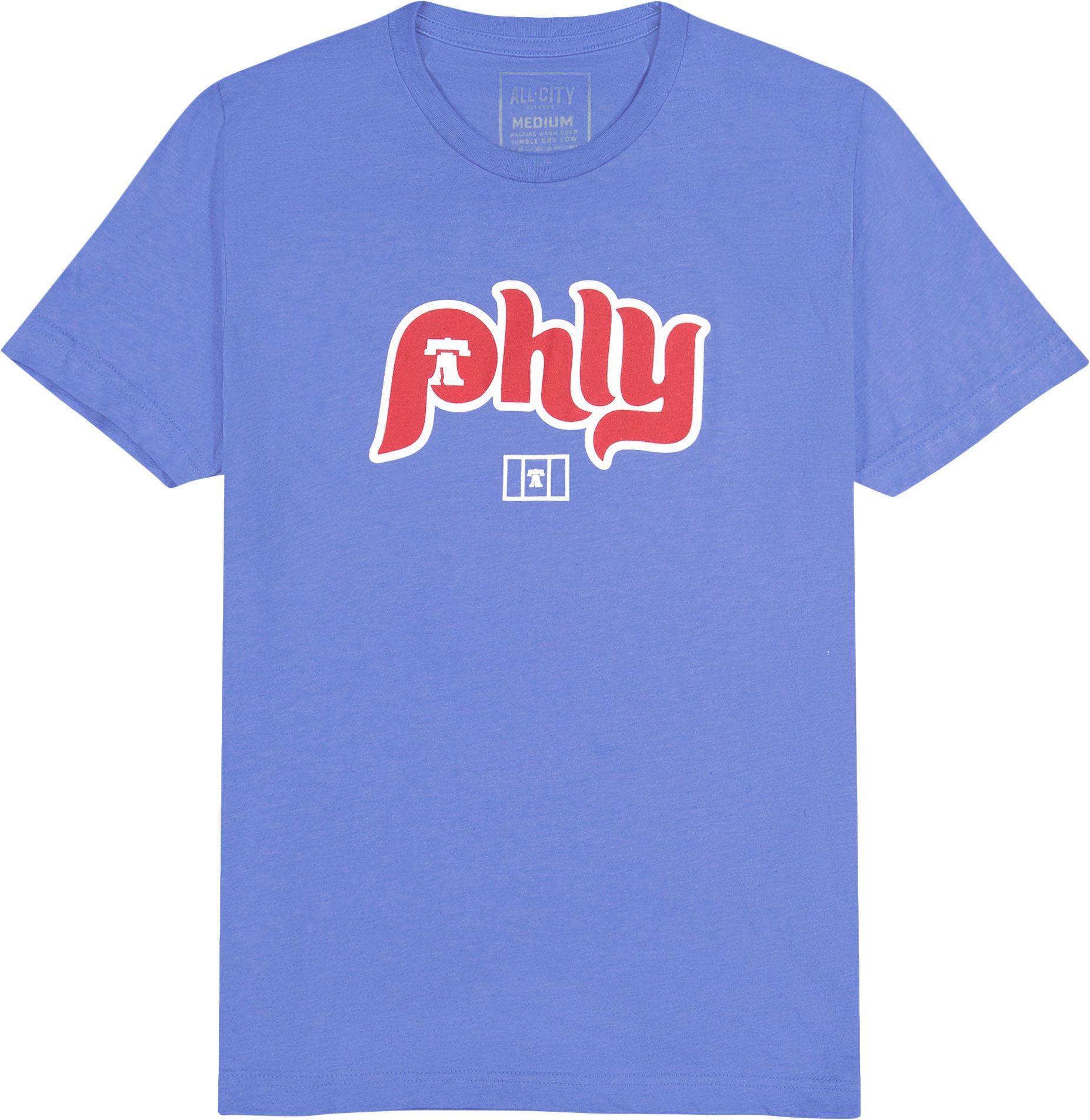 ALLCITY Adult Philadelphia Script Blue T-Shirt