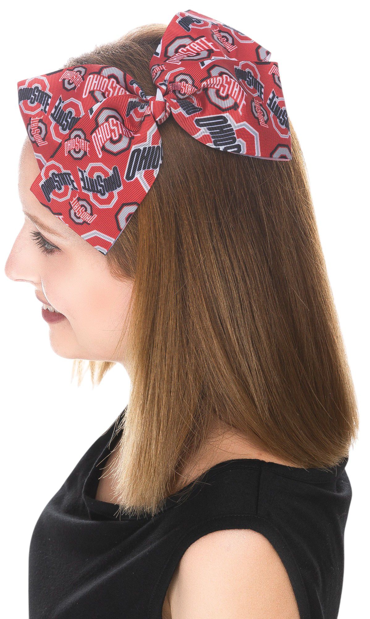 ZooZatZ Women's Ohio State Buckeyes Red Bow Clip