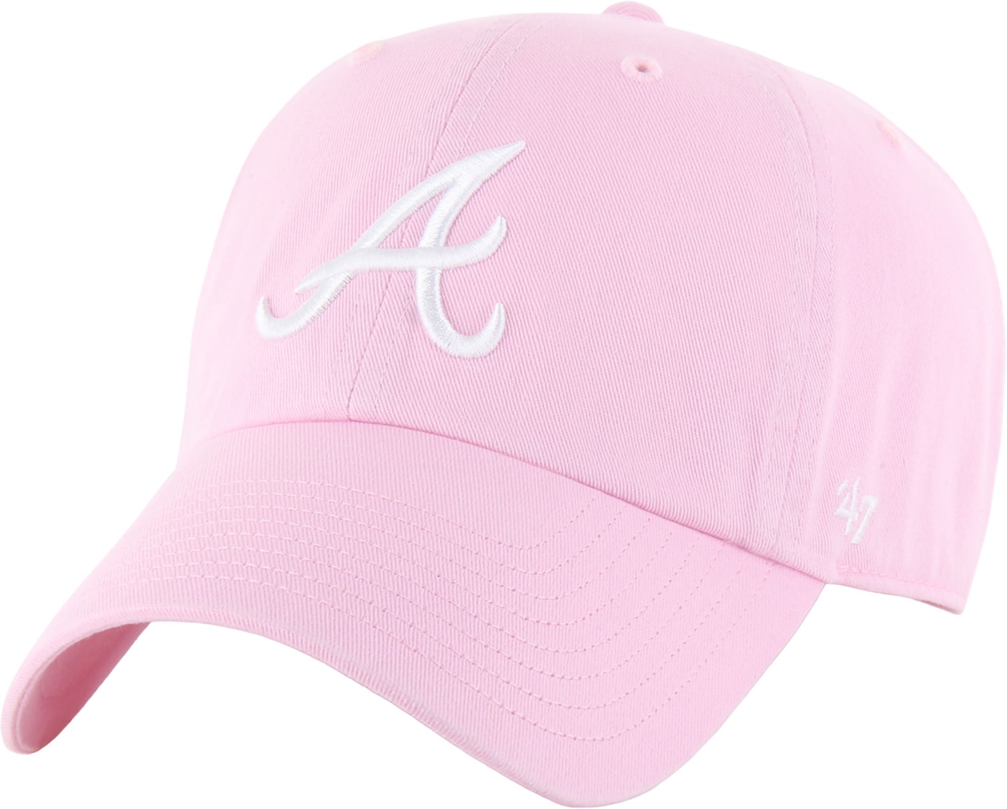 '47 Adult Atlanta Braves Pink Clean Up Adjustable Hat