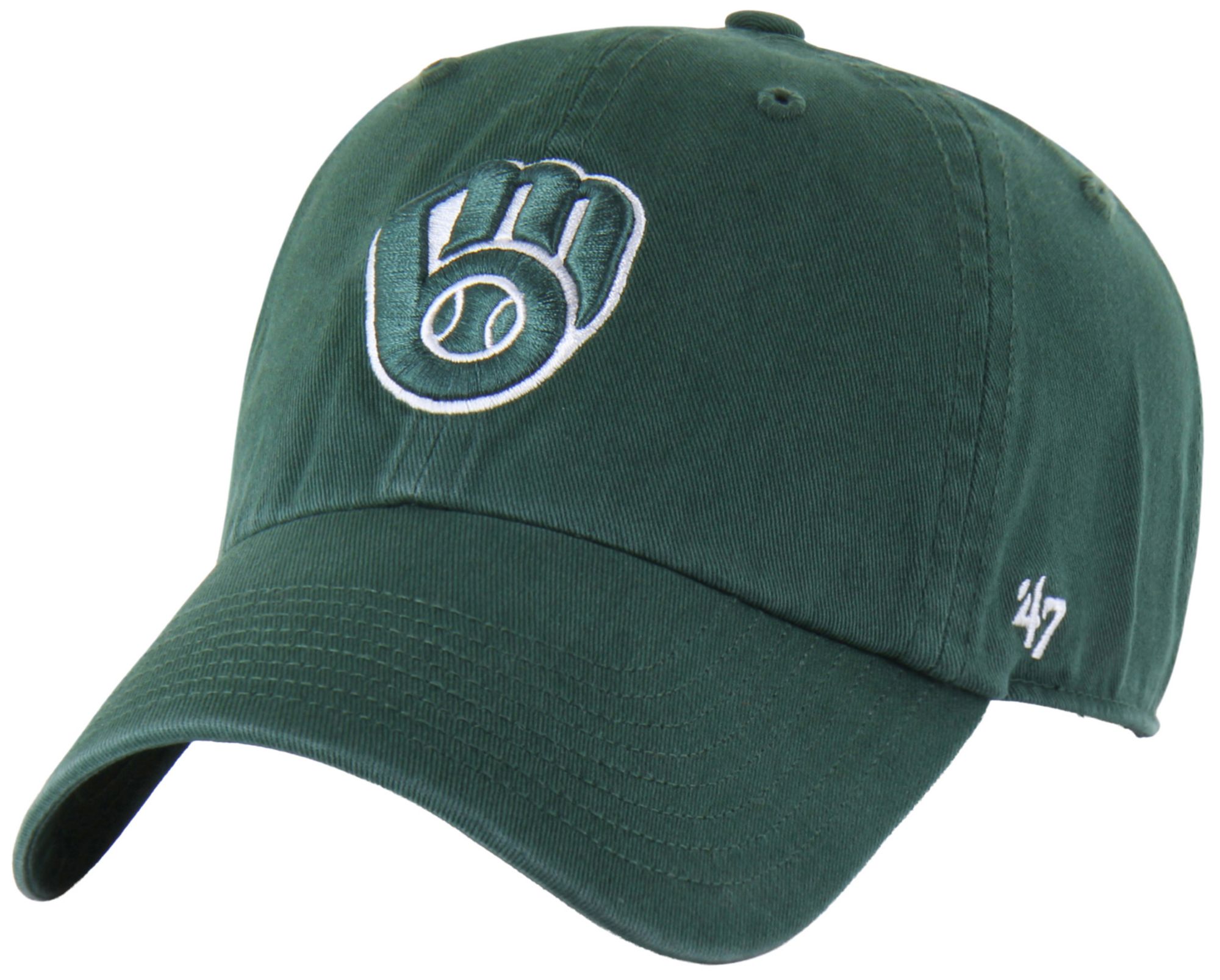 '47 Adult Milwaukee Brewers Green Clean Up Adjustable Hat
