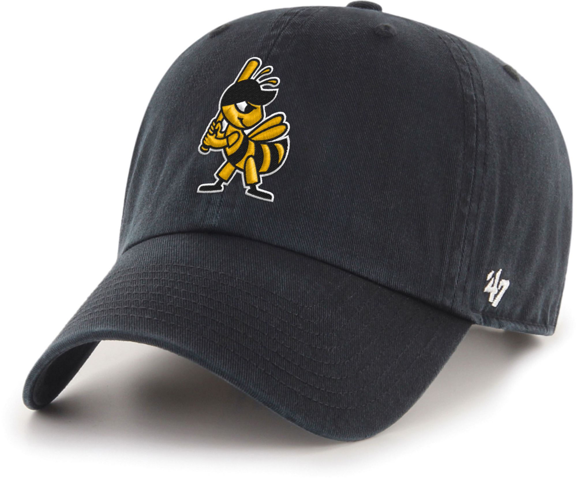 '47 Adult Salt Lake Bees Black Clean Up Adjustable Hat