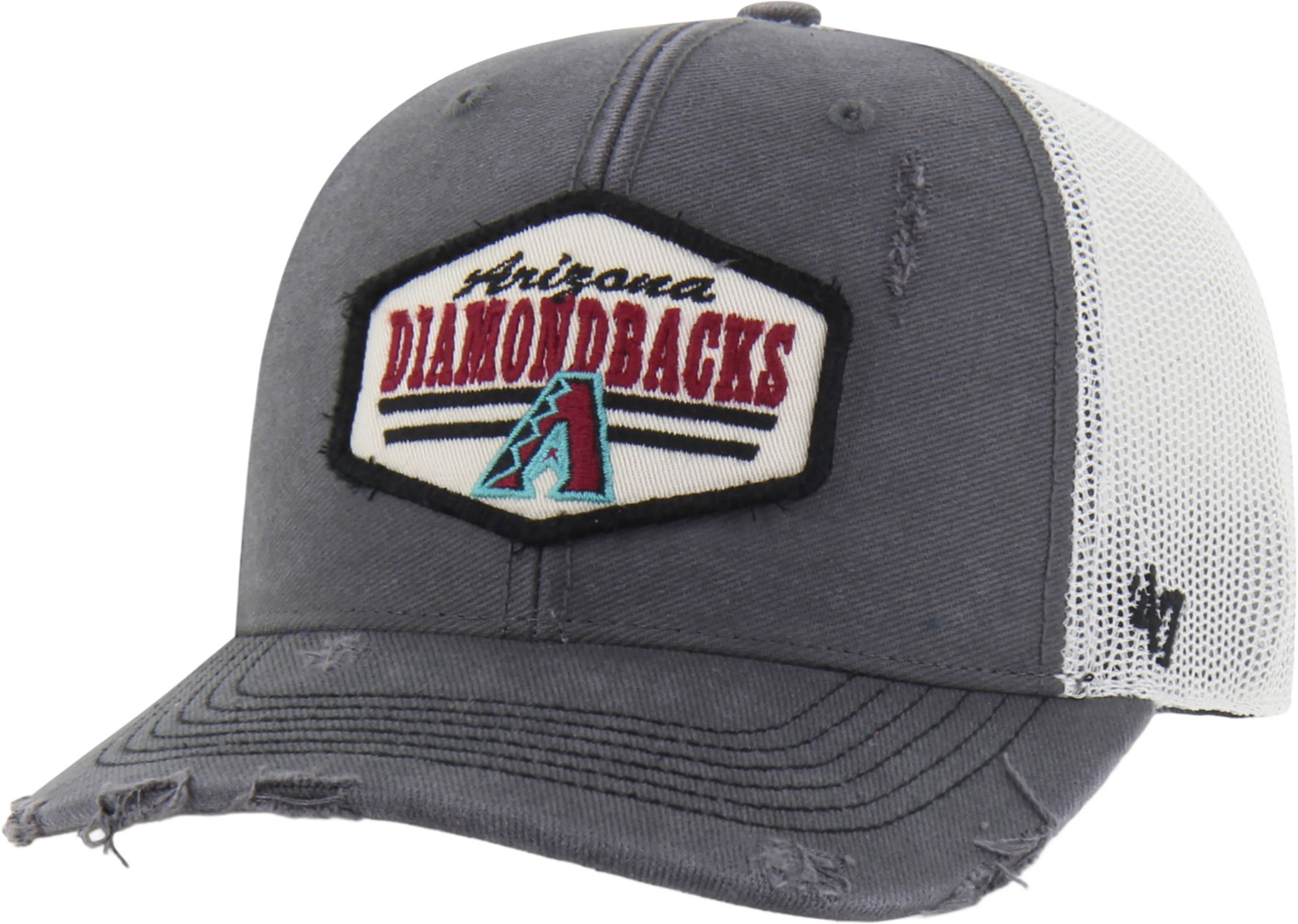 '47 Adult Arizona Diamondbacks Black Salvage Adjustable Trucker Hat