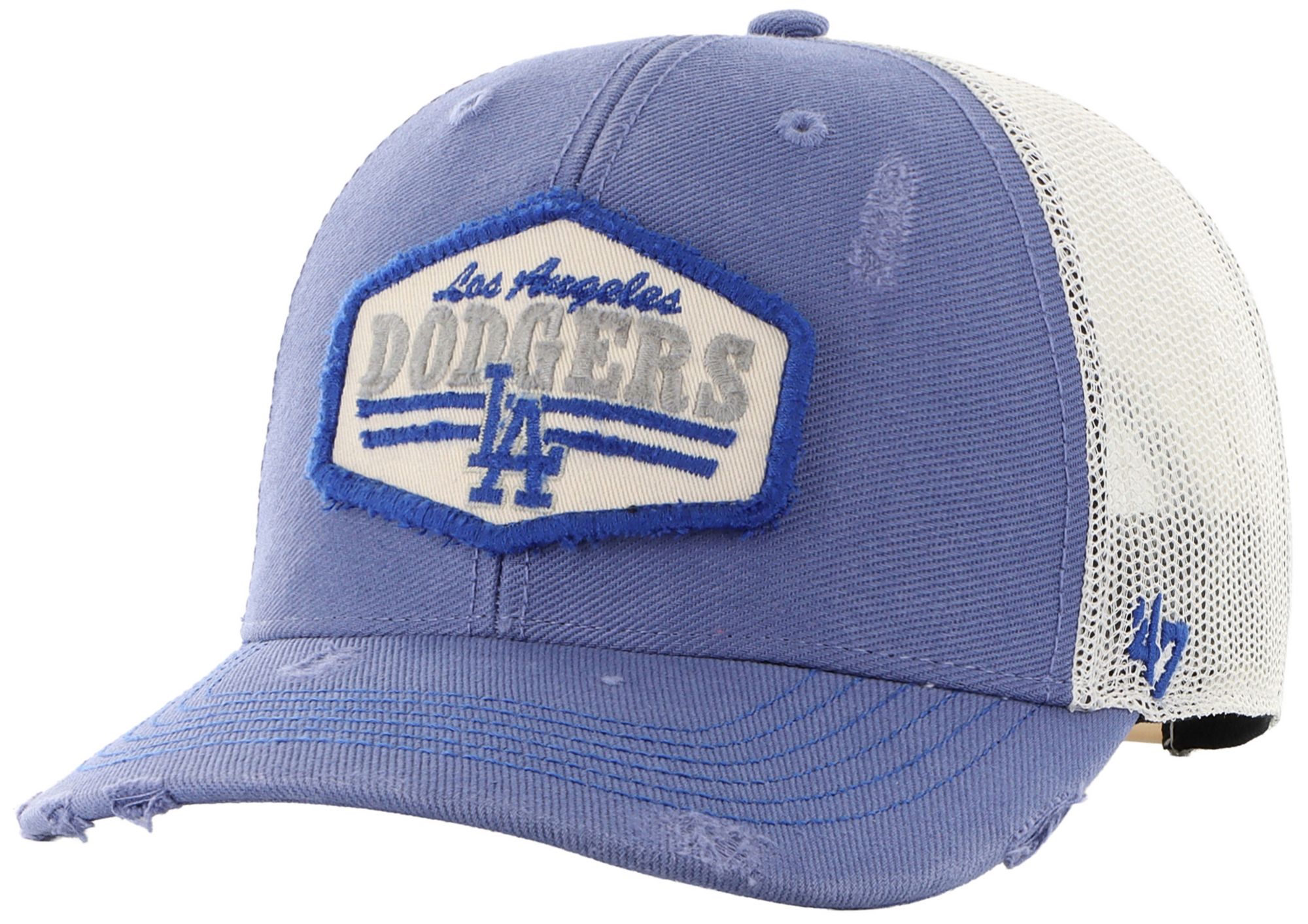 '47 Adult Los Angeles Dodgers Blue Salvage Adjustable Trucker Hat
