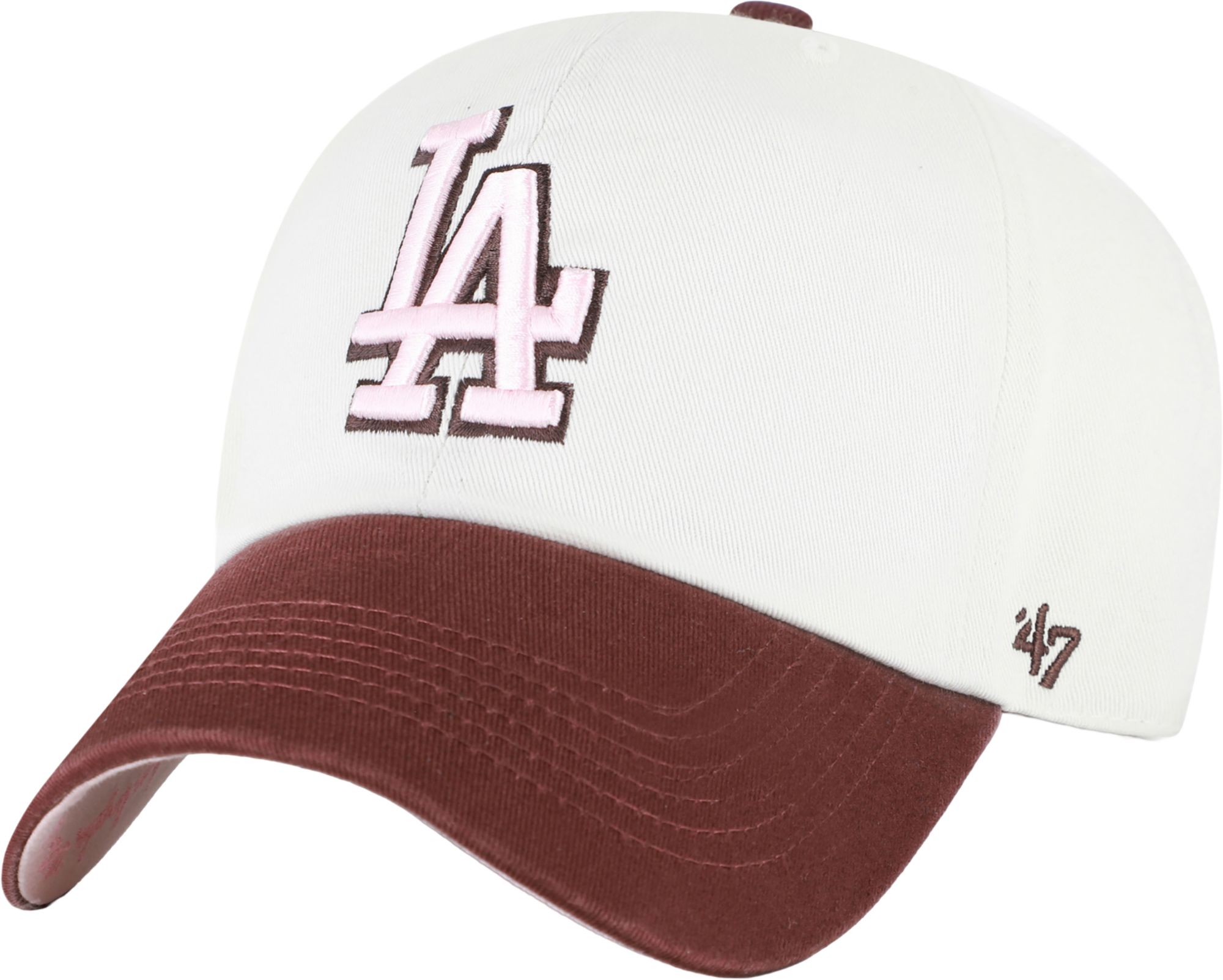 '47 Adult Los Angeles Dodgers Cream Clean Up Love Letters Adjustable Hat