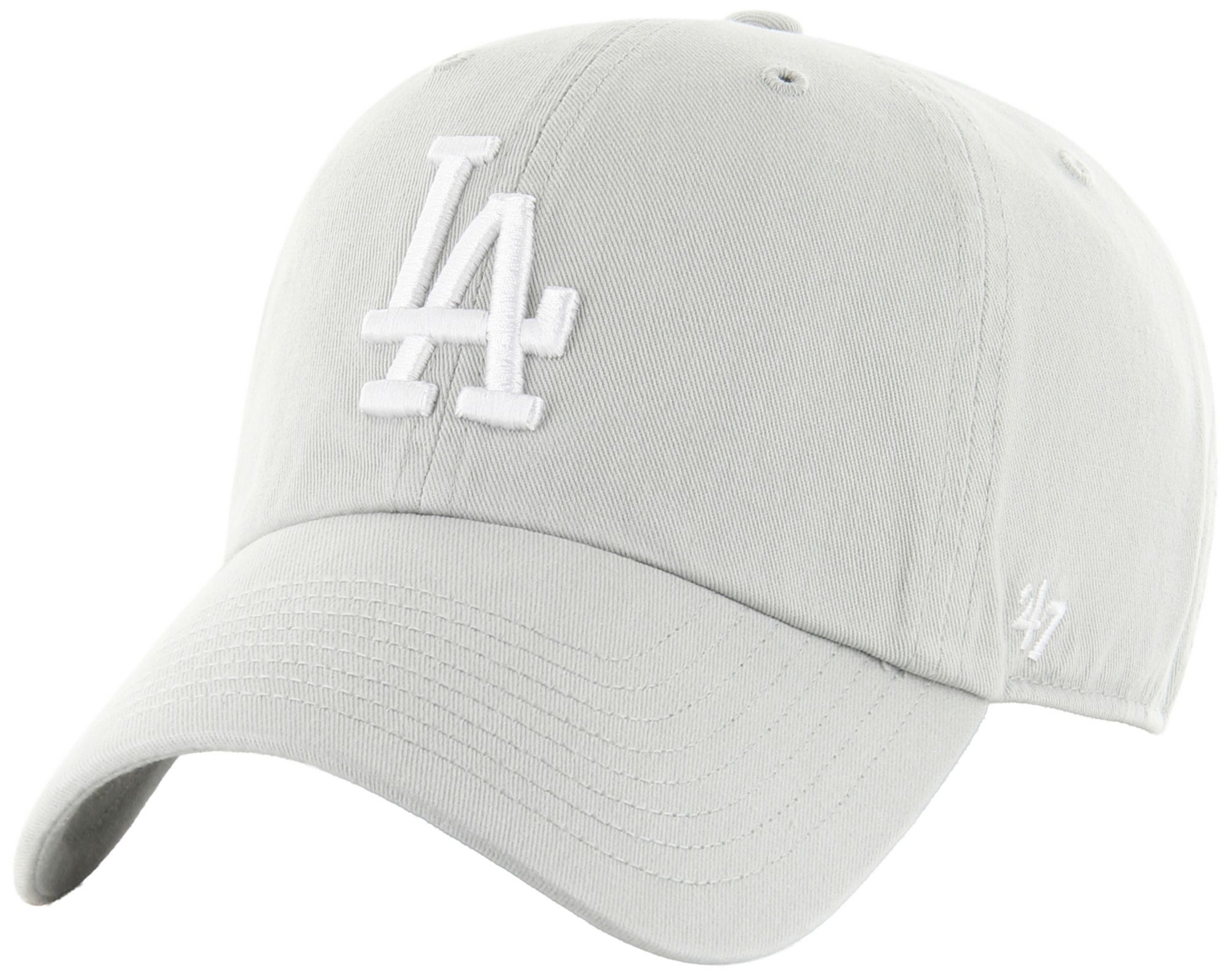 '47 Adult Los Angeles Dodgers Grey Clean Up Adjustable Hat