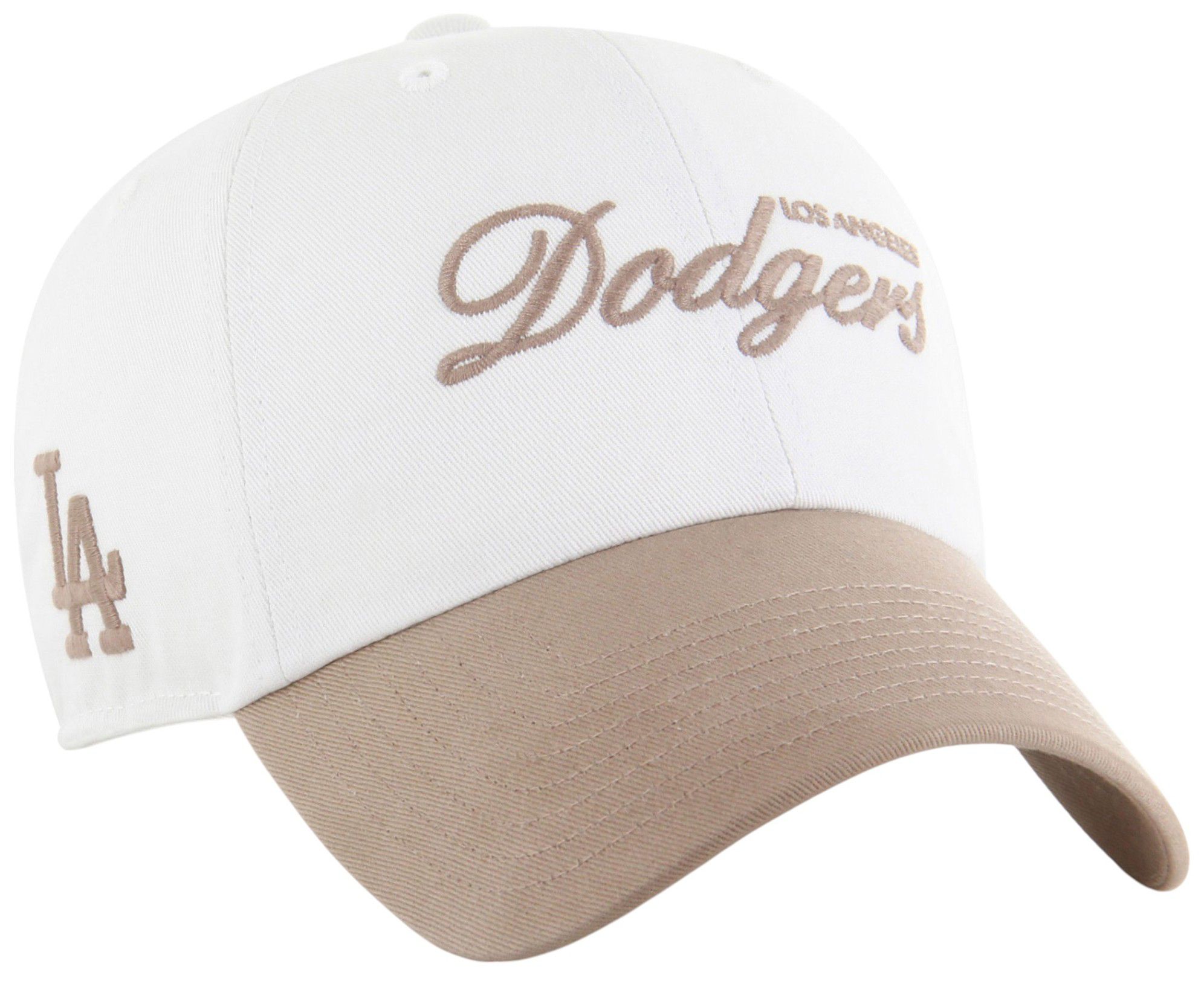 '47 Adult Los Angeles Dodgers White 2-Tone Foundation Clean Up Adjustable Hat