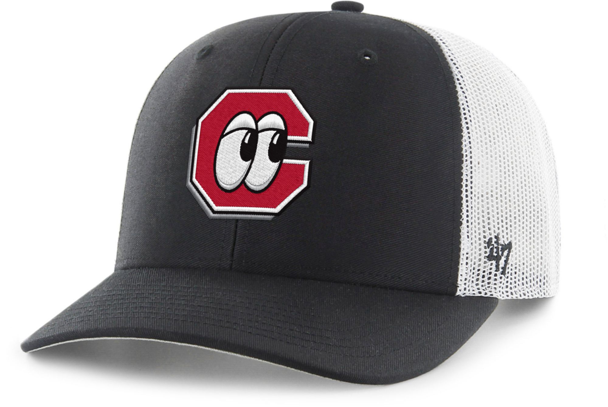 '47 Adult Batavia Muckdogs Black Adjustable Trucker Hat