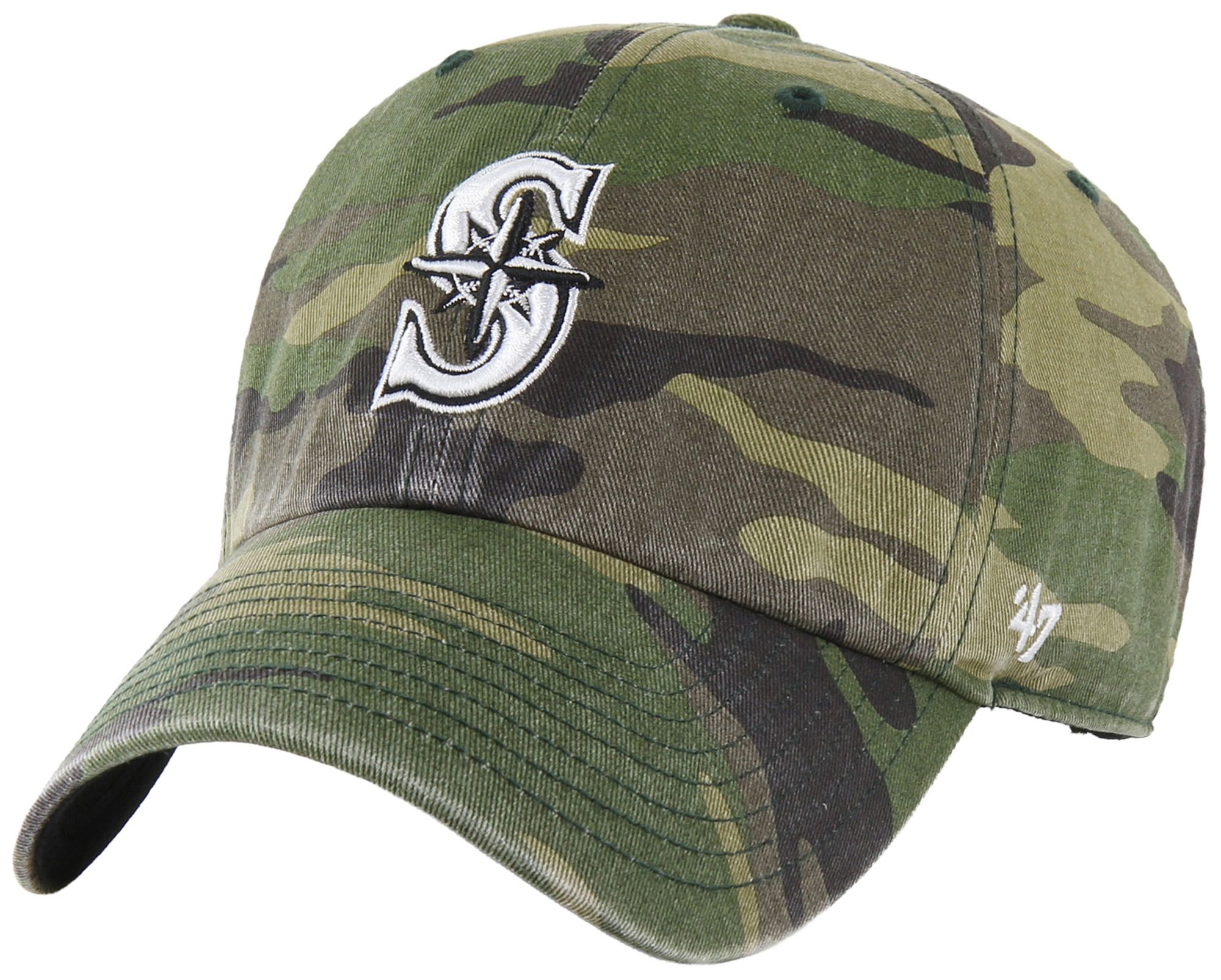 '47 Adult Seattle Mariners Camo Clean Up Adjustable Hat
