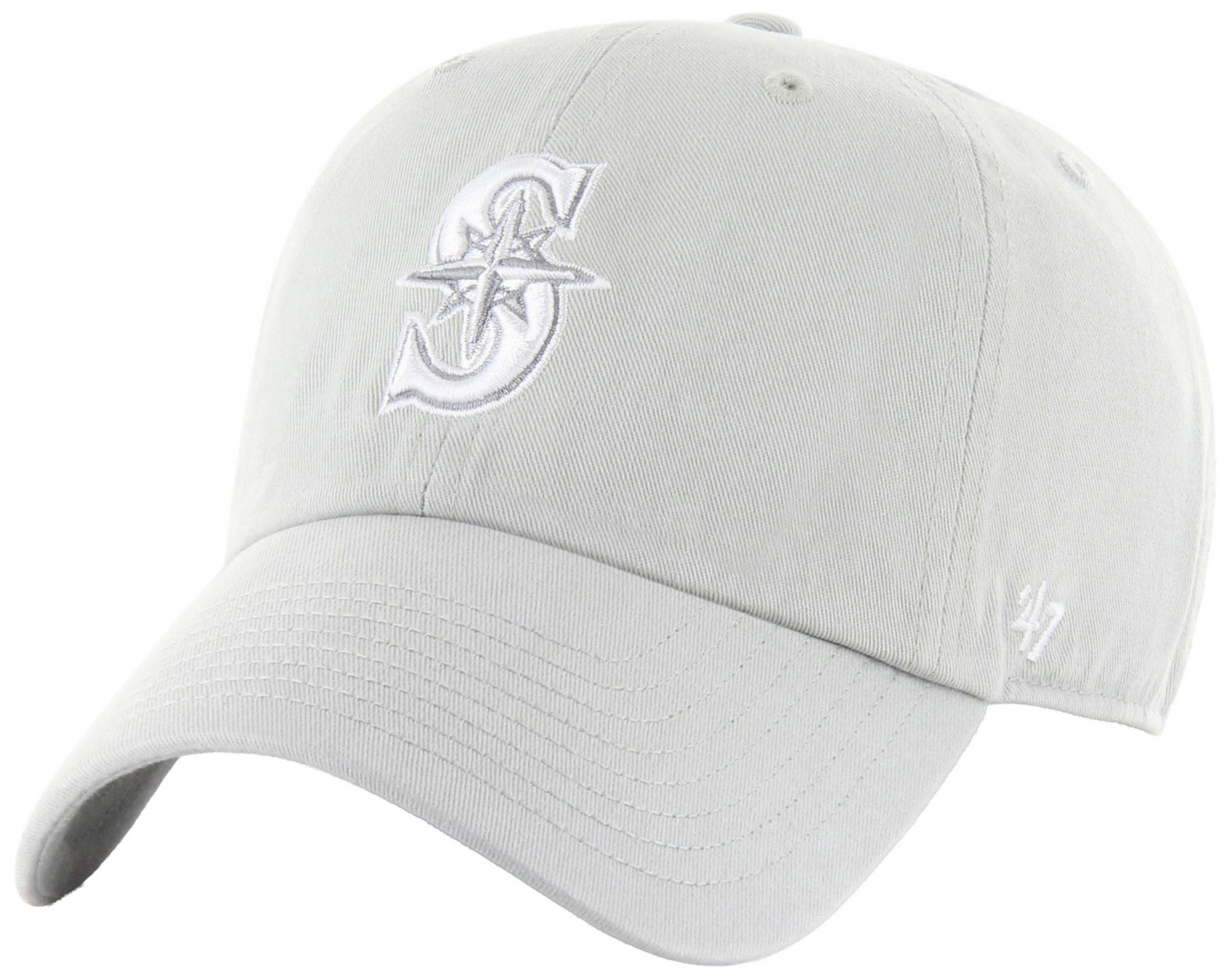 '47 Adult Seattle Mariners Grey Clean Up Adjustable Hat