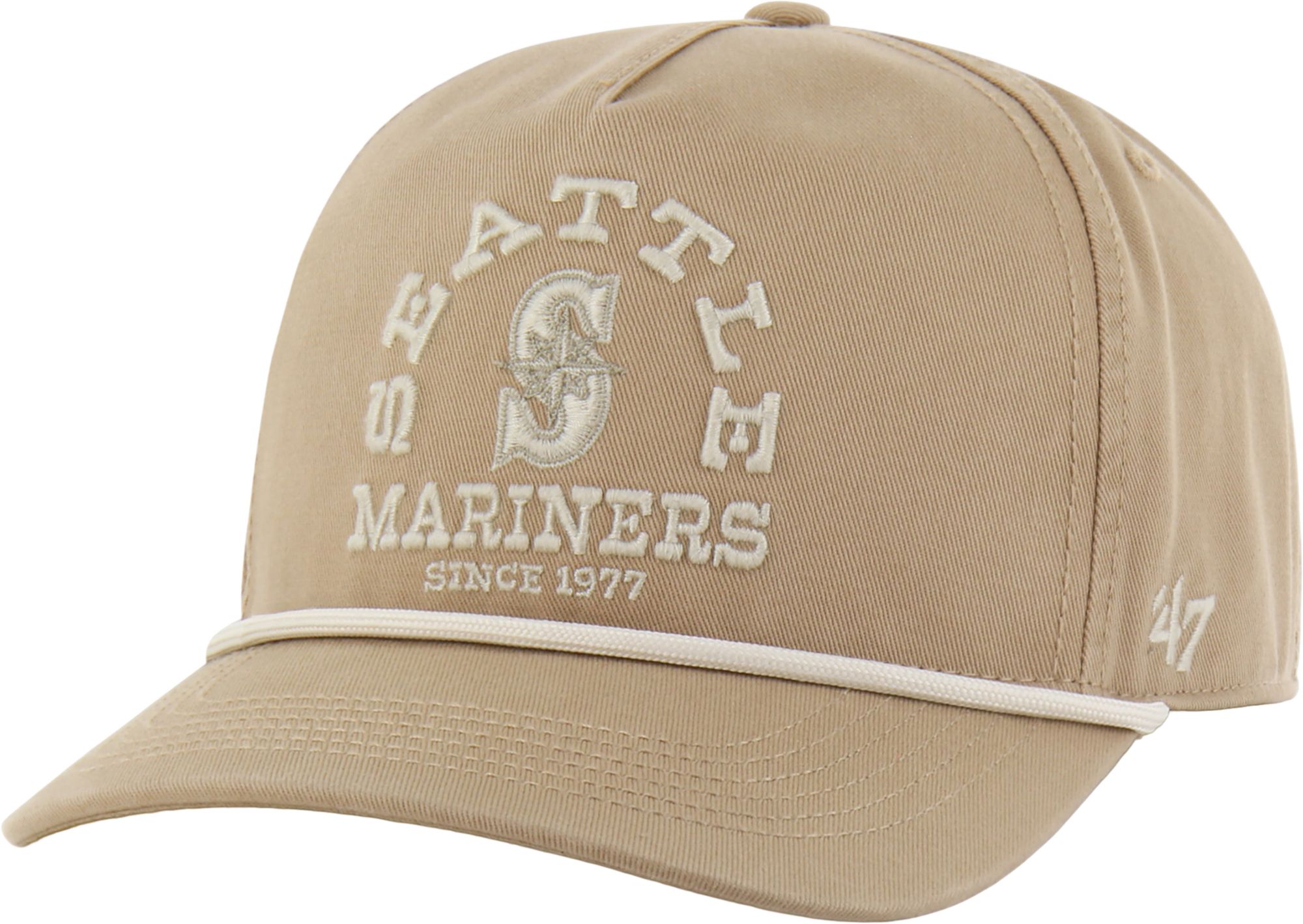 '47 Adult Seattle Mariners Khaki Ranchero Hitch Adjustable Hat