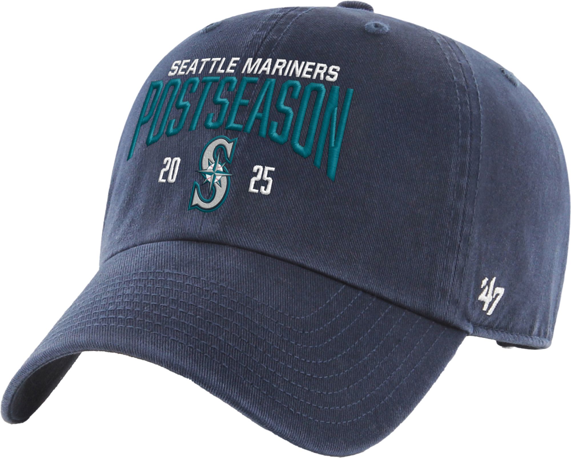 '47 Adult Seattle Mariners 2025 Postseason Participant Clean Up Adjustable Hat