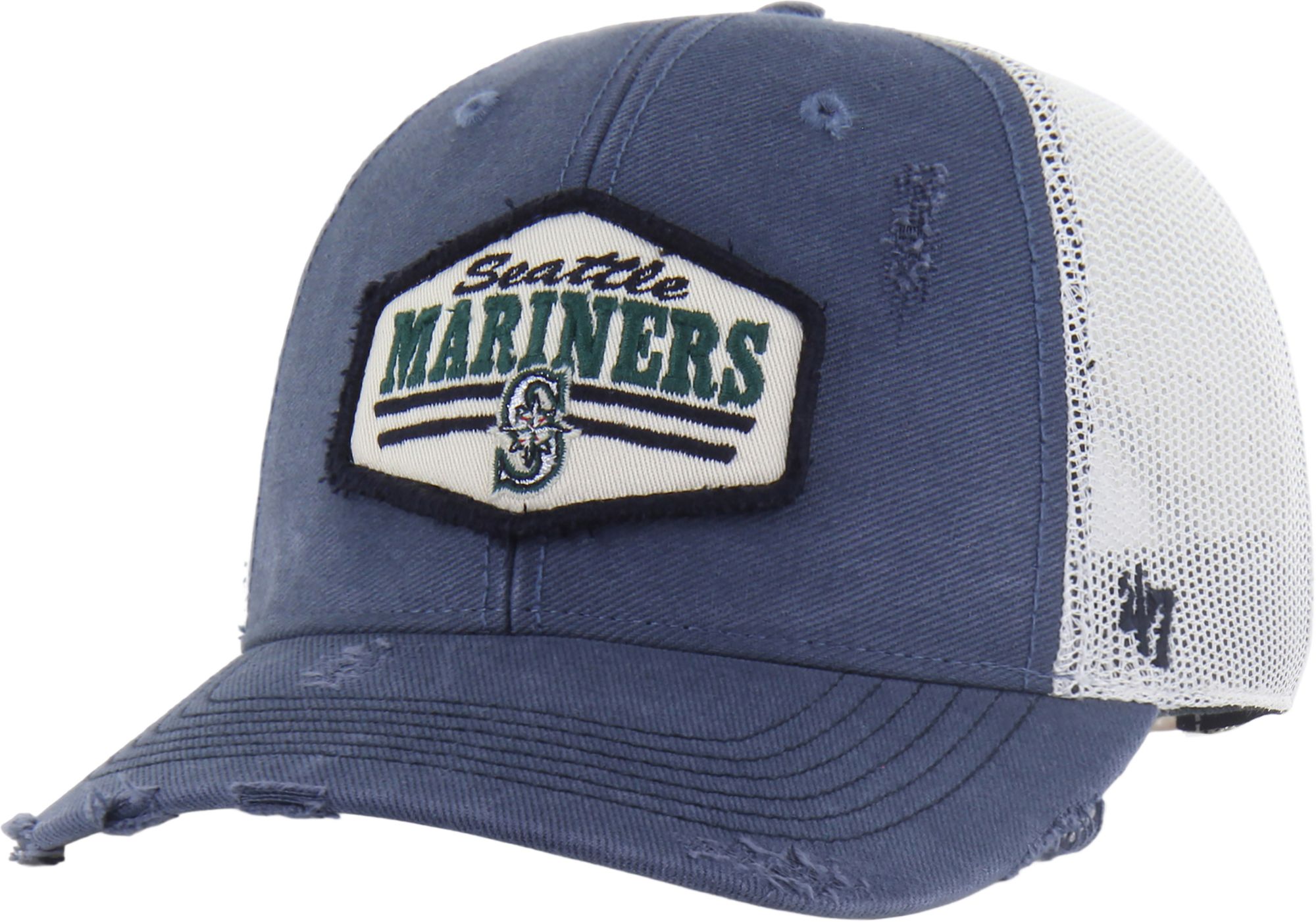 '47 Adult Seattle Mariners Navy Salvage Adjustable Trucker Hat