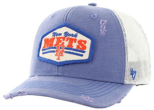 '47 Adult New York Mets Blue Salvage Adjustable Trucker Hat